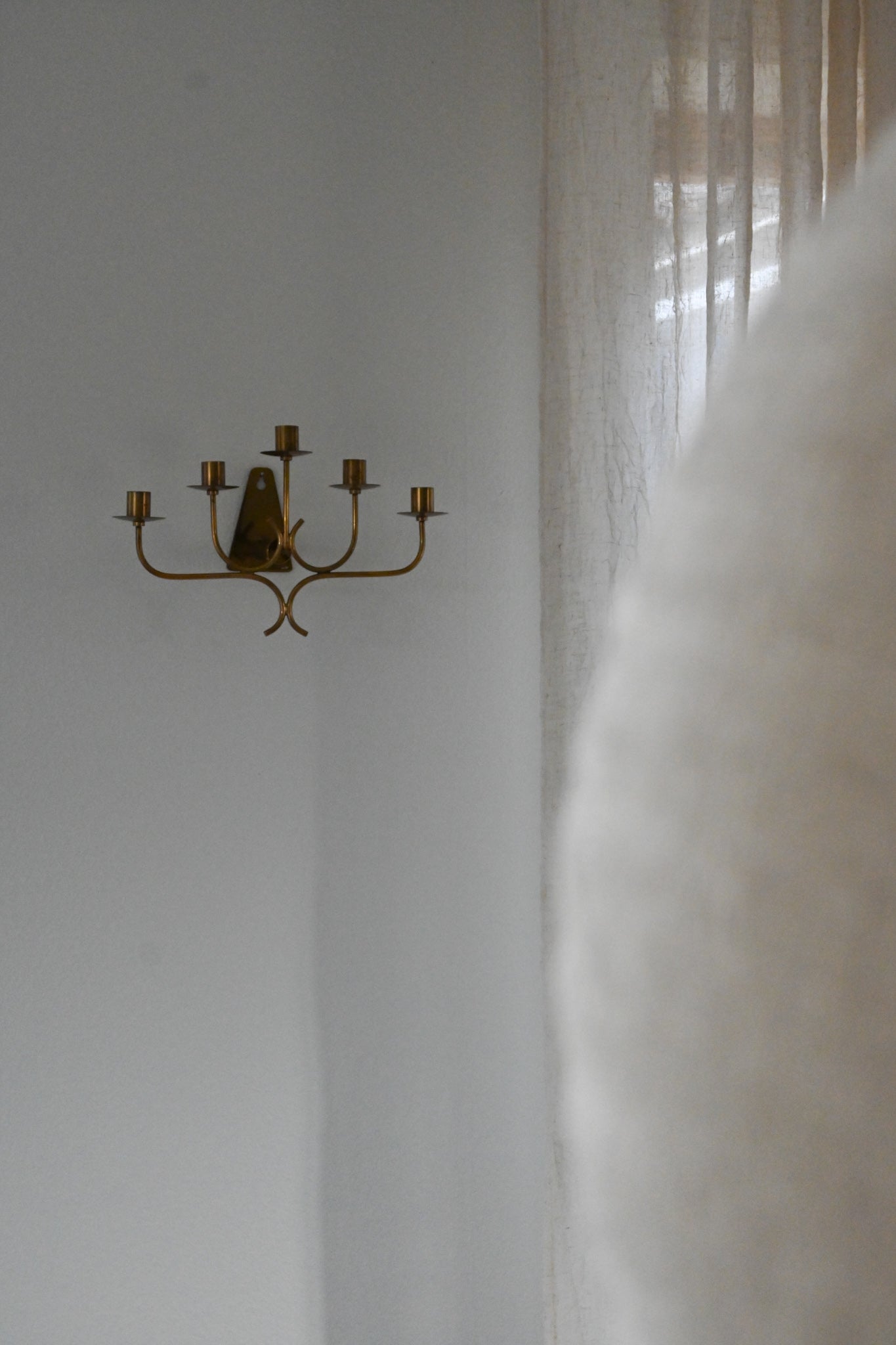 Väggkandelaber Mässing