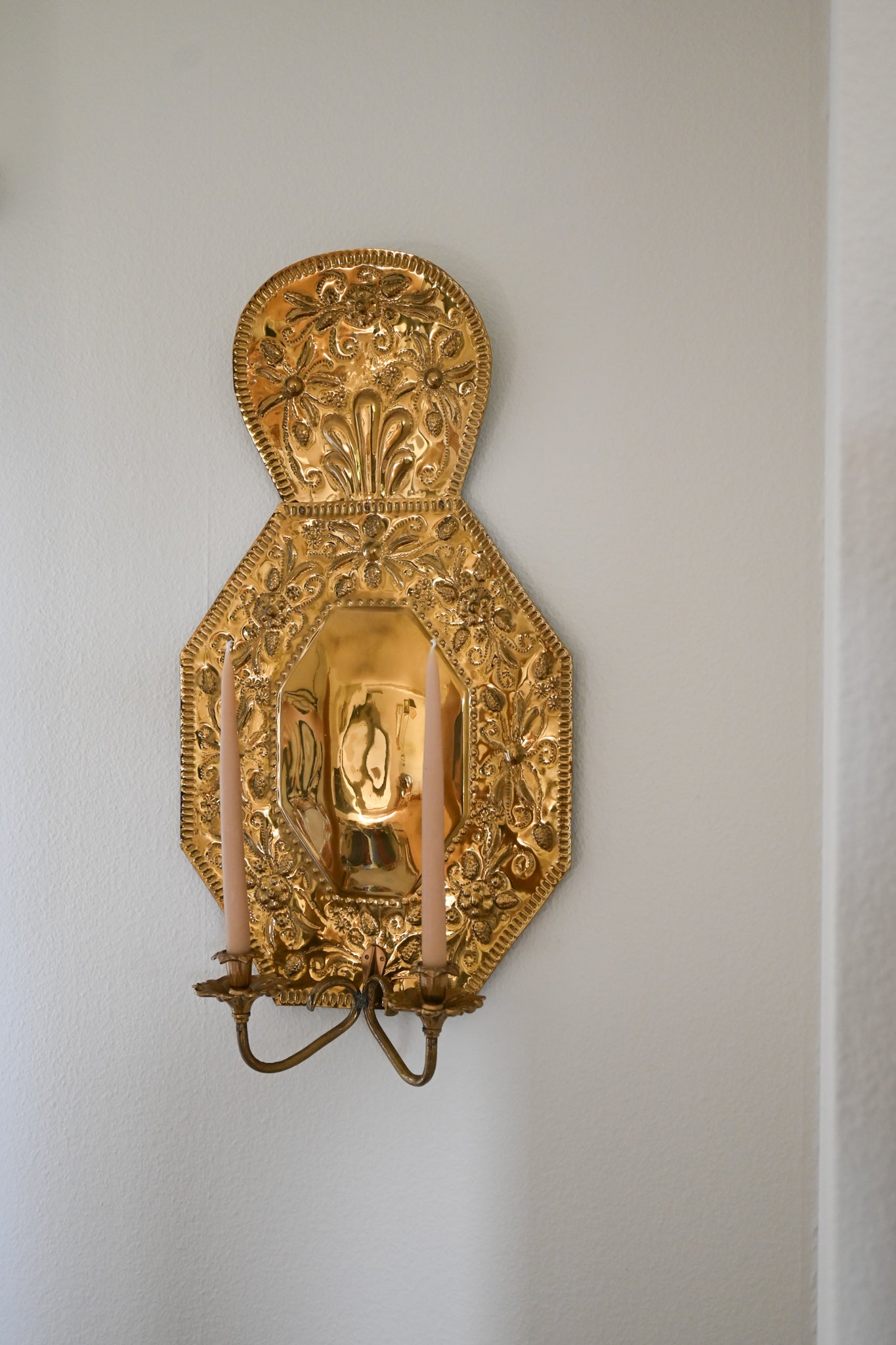 Väggljusstake Mässing