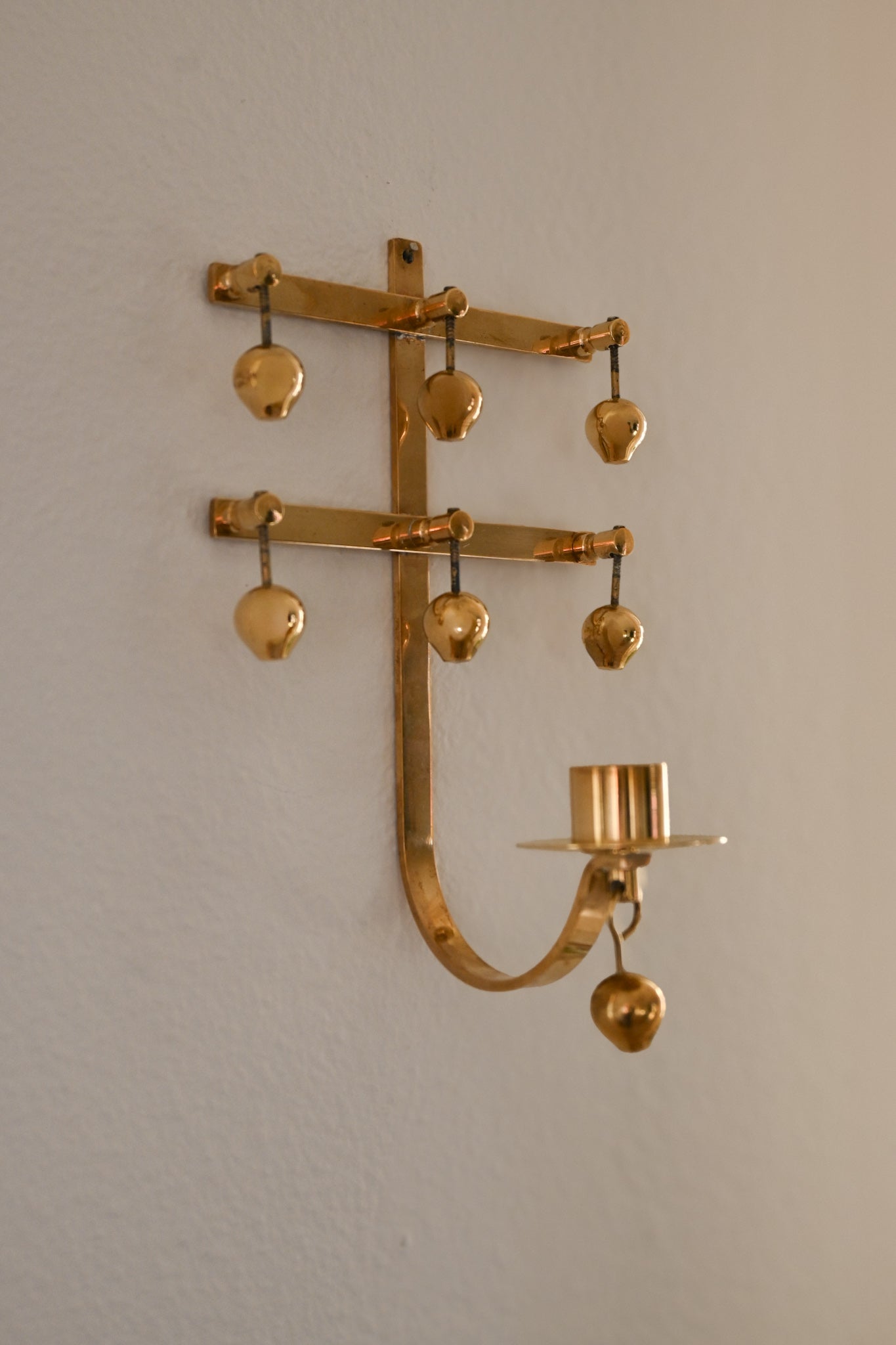 Väggljusstake Mässing