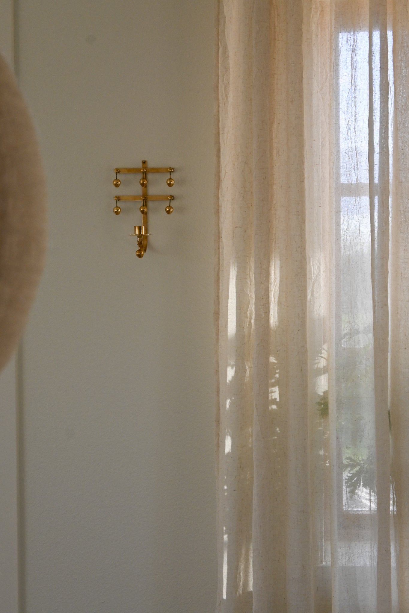 Väggljusstake Mässing