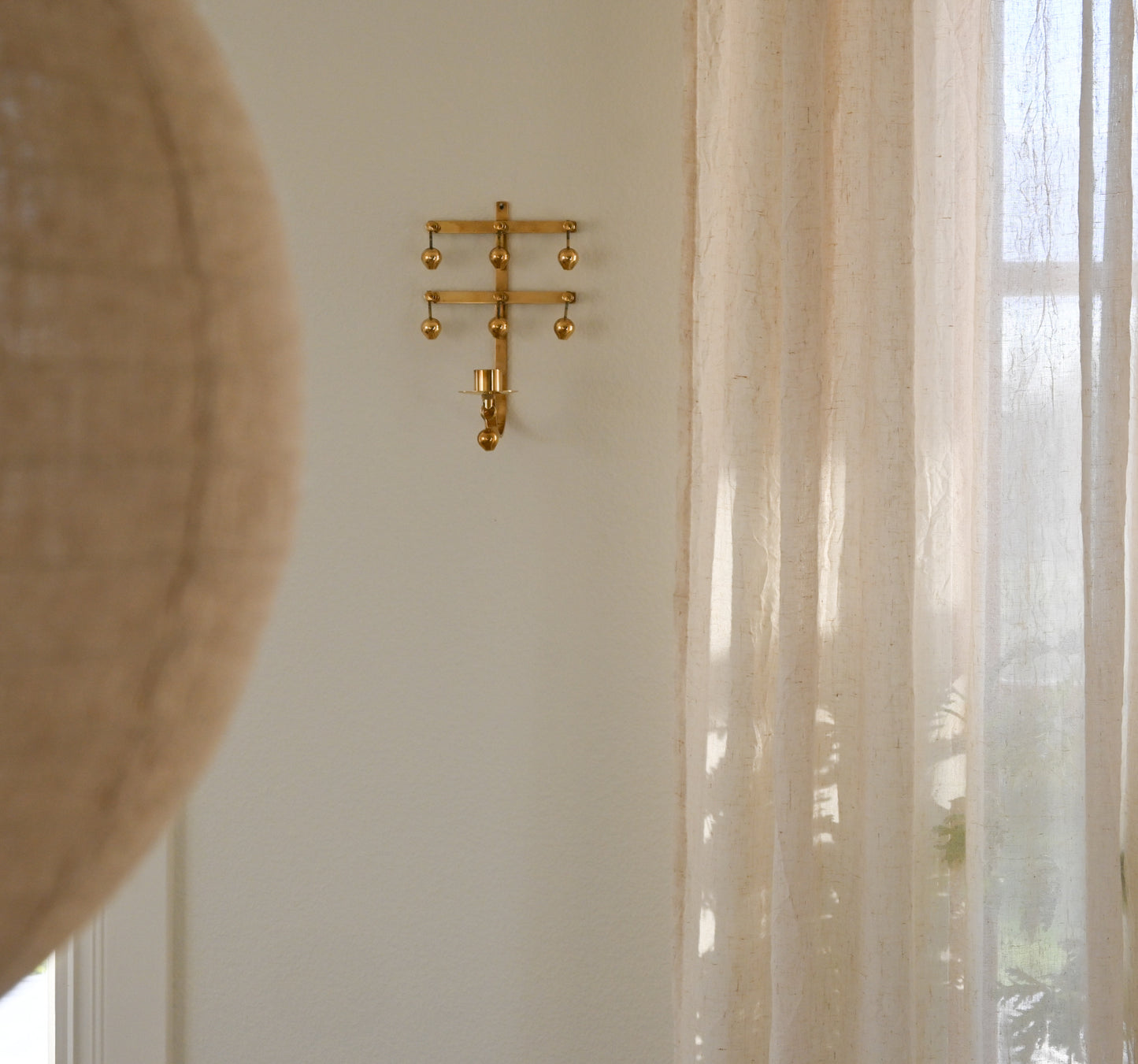 Väggljusstake Mässing