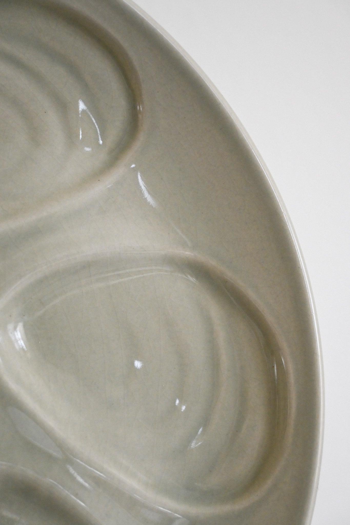 Ostrontallrik Ljusblå/grå