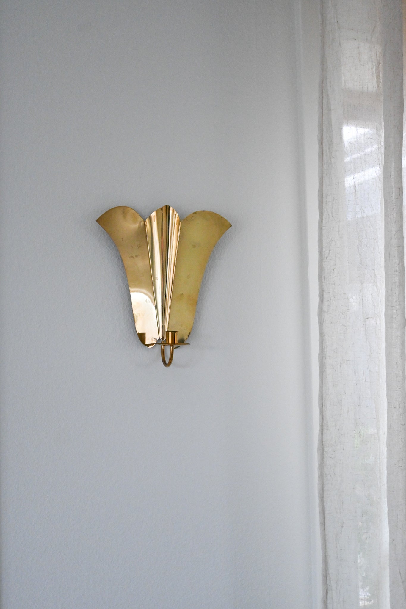 Väggljusstake Mässing