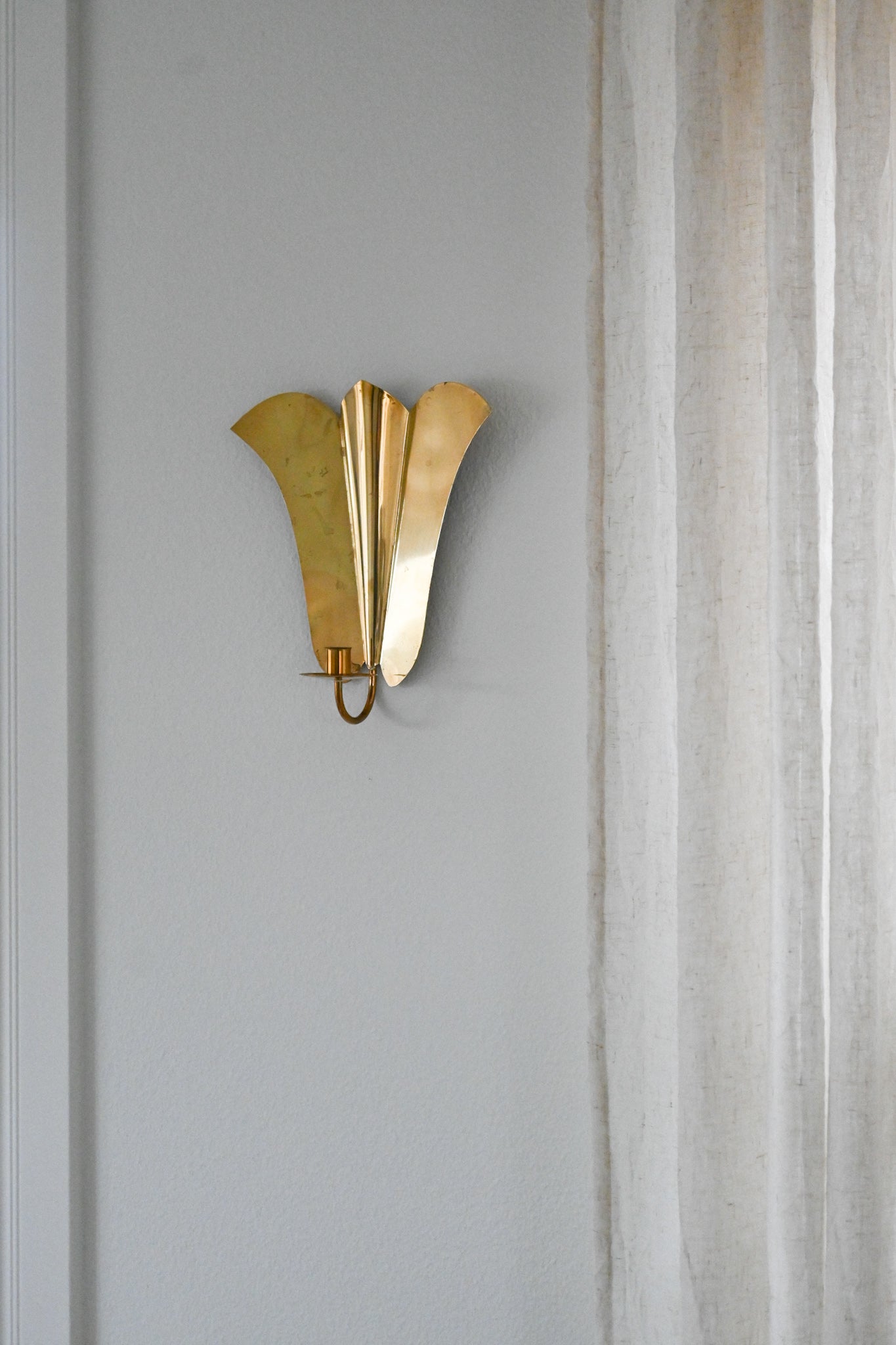 Väggljusstake Mässing