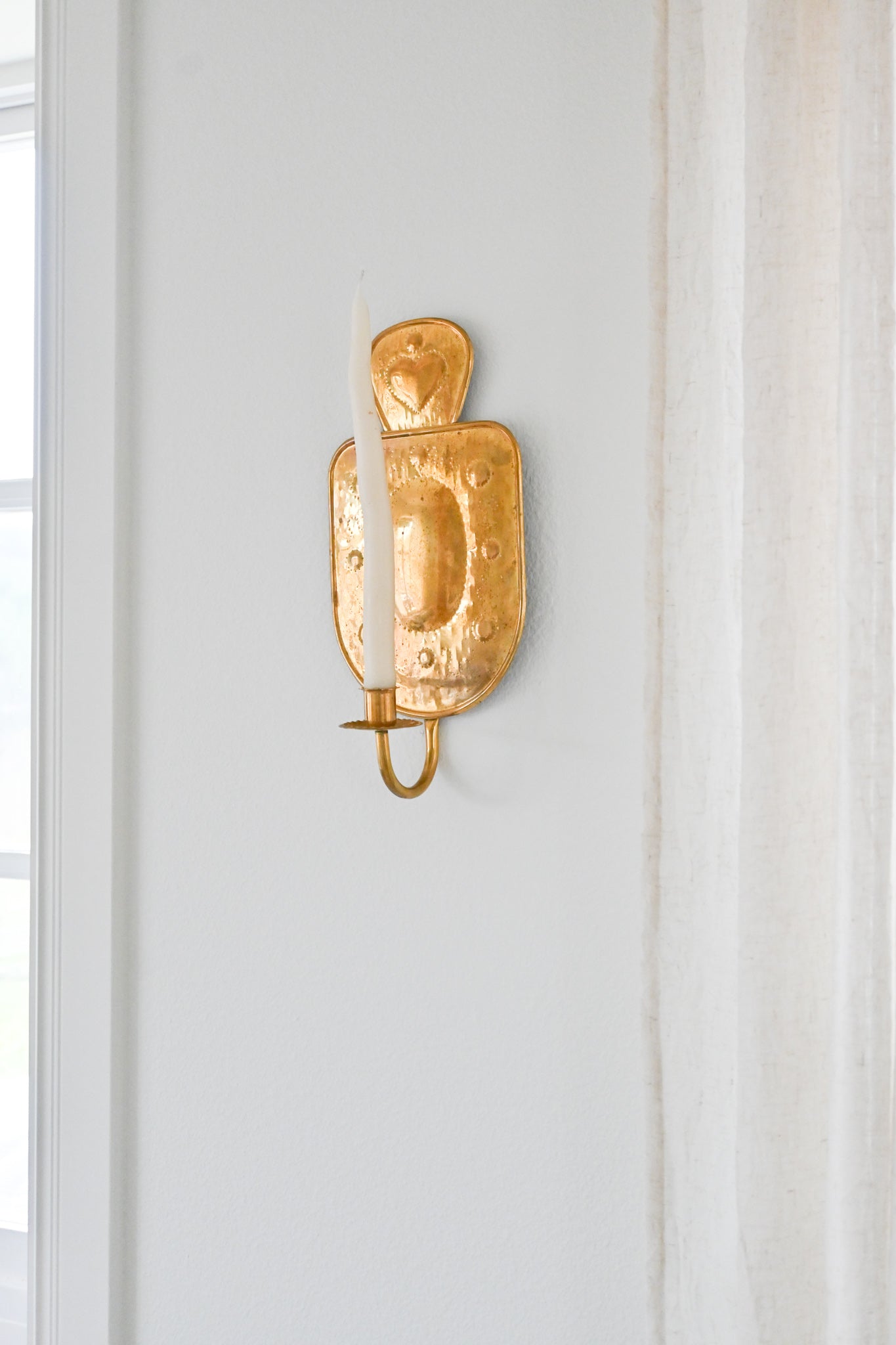 Väggljusstake Mässing