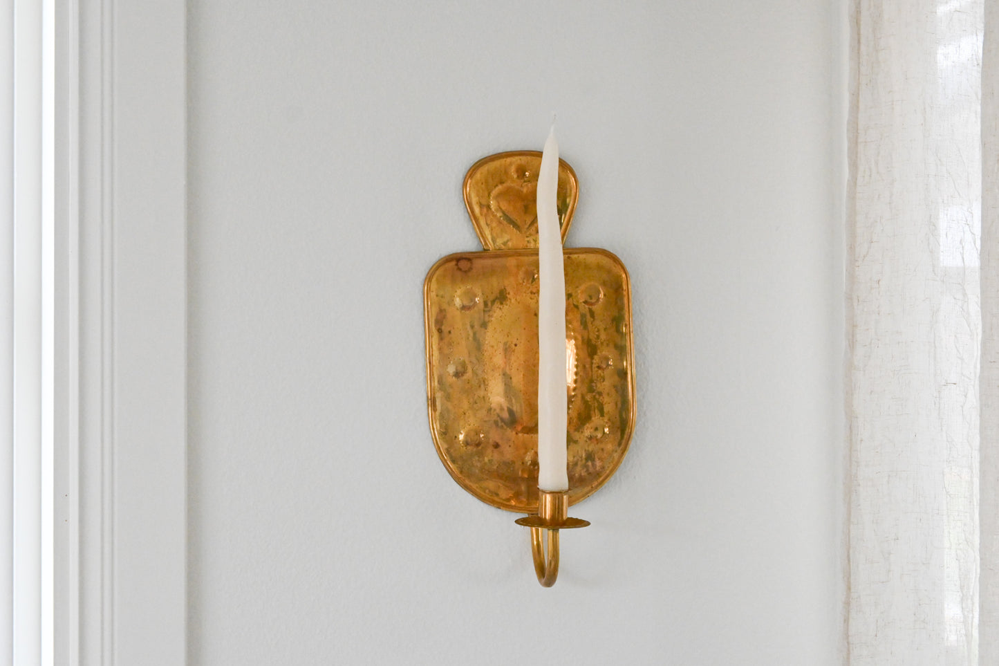 Väggljusstake Mässing