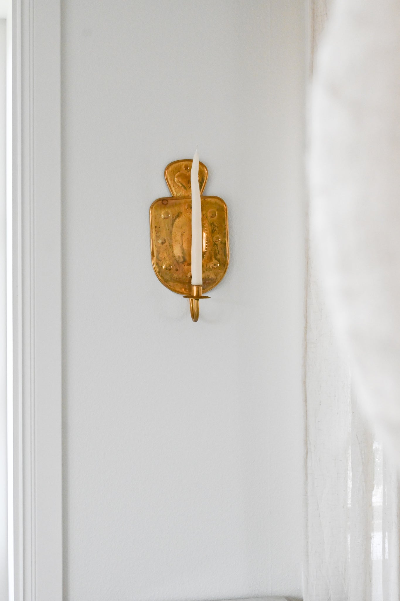 Väggljusstake Mässing