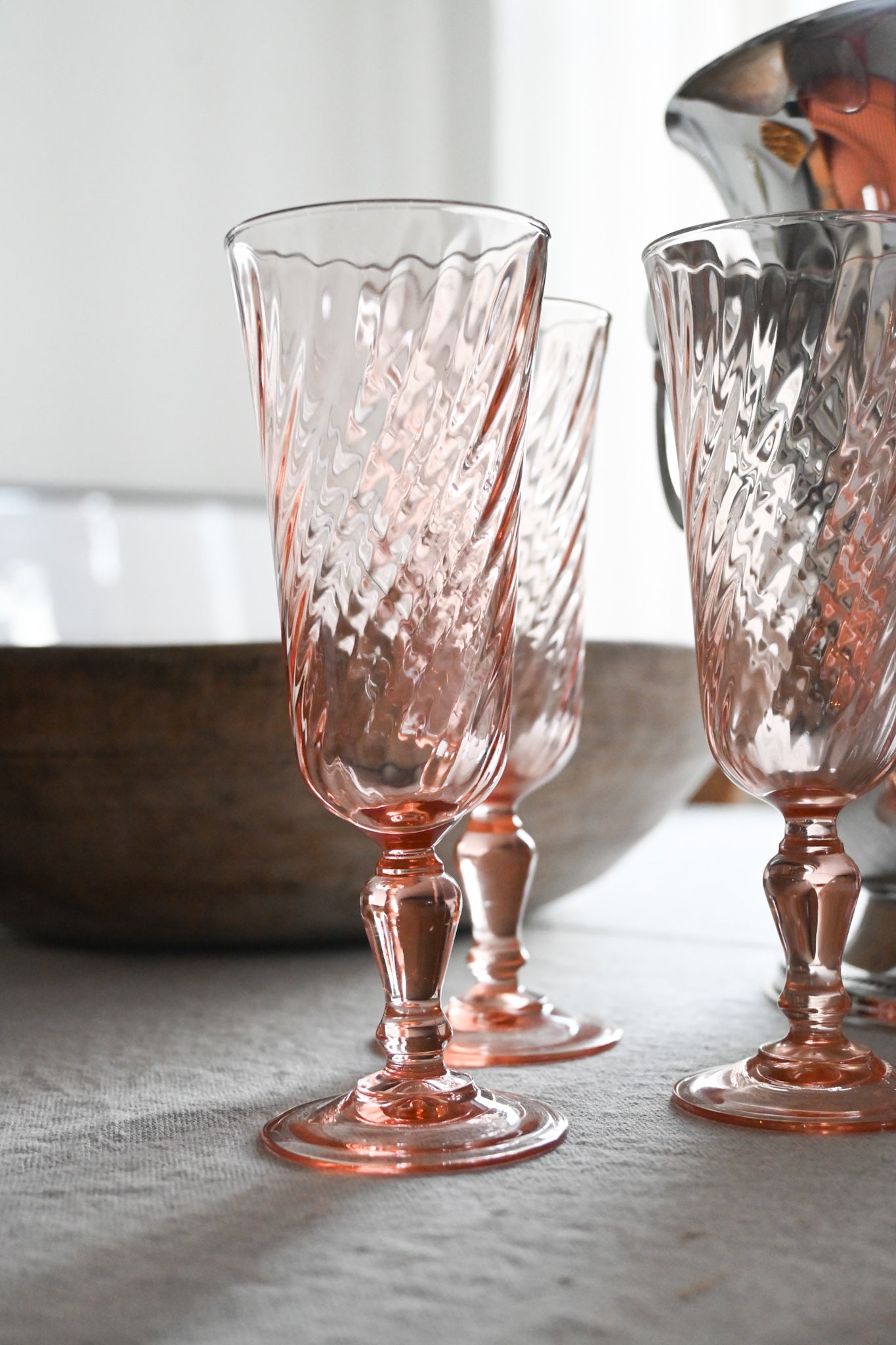 6st Champagne Flutes Rosaline D´Arques-Durant