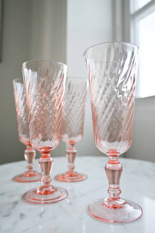 6st Champagne Flutes Rosaline D´Arques-Durant