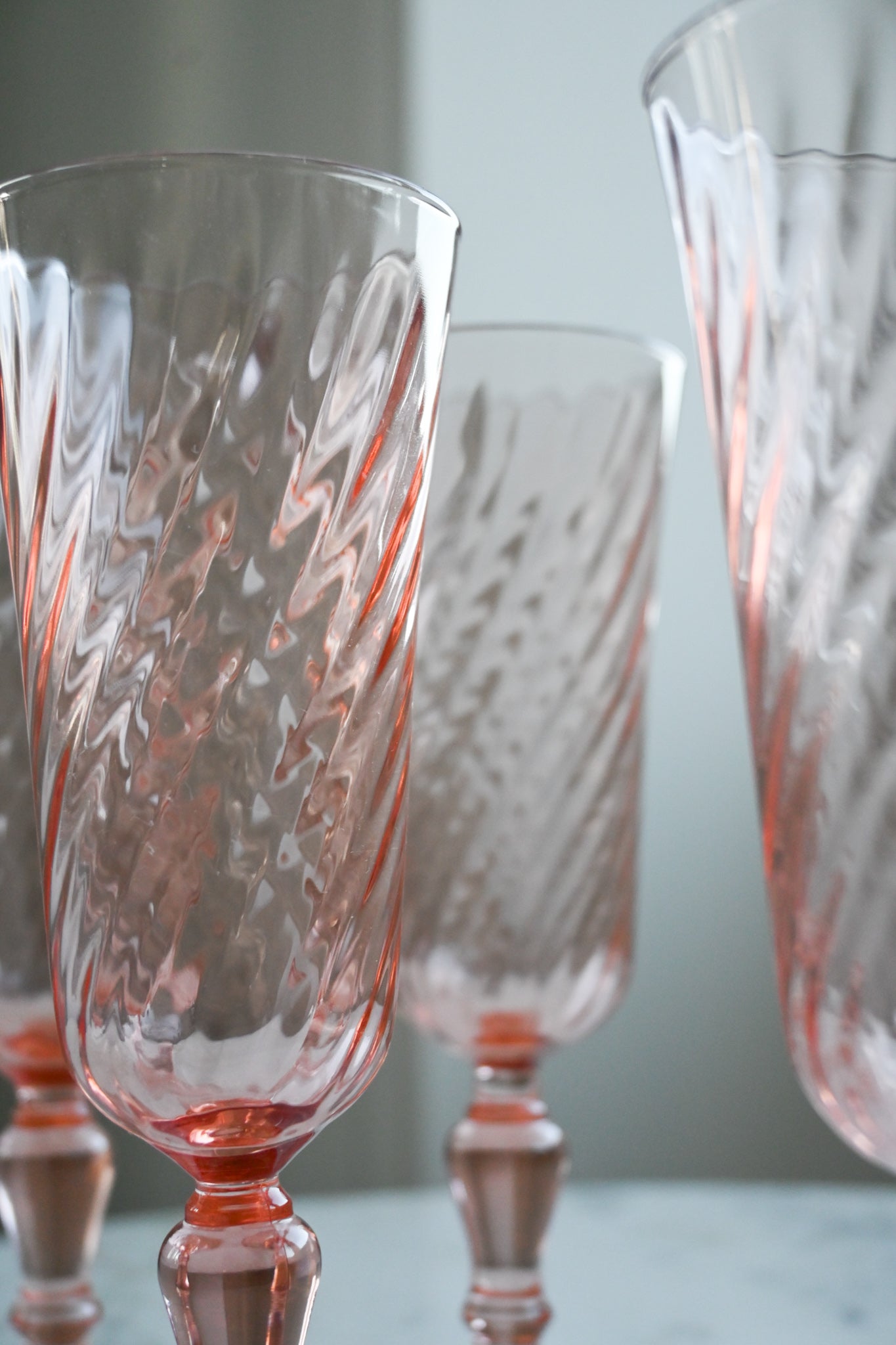 6st Champagne Flutes Rosaline D´Arques-Durant