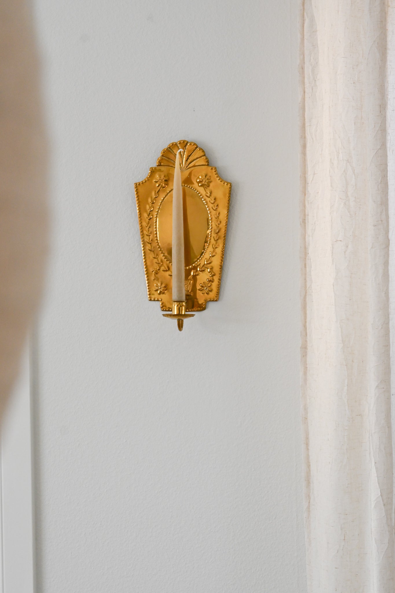 Väggljusstake Mässing
