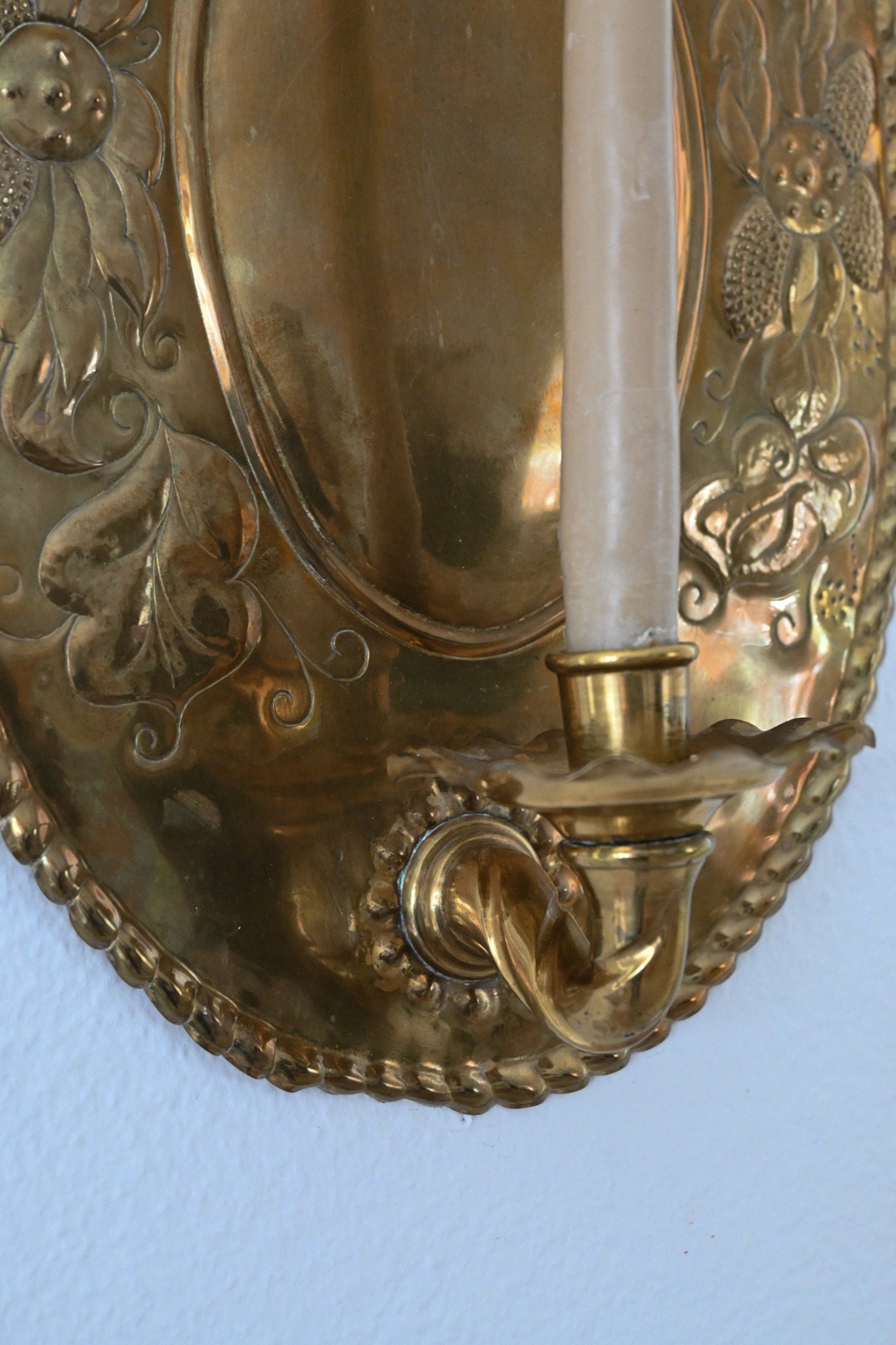 Väggljusstake Mässing