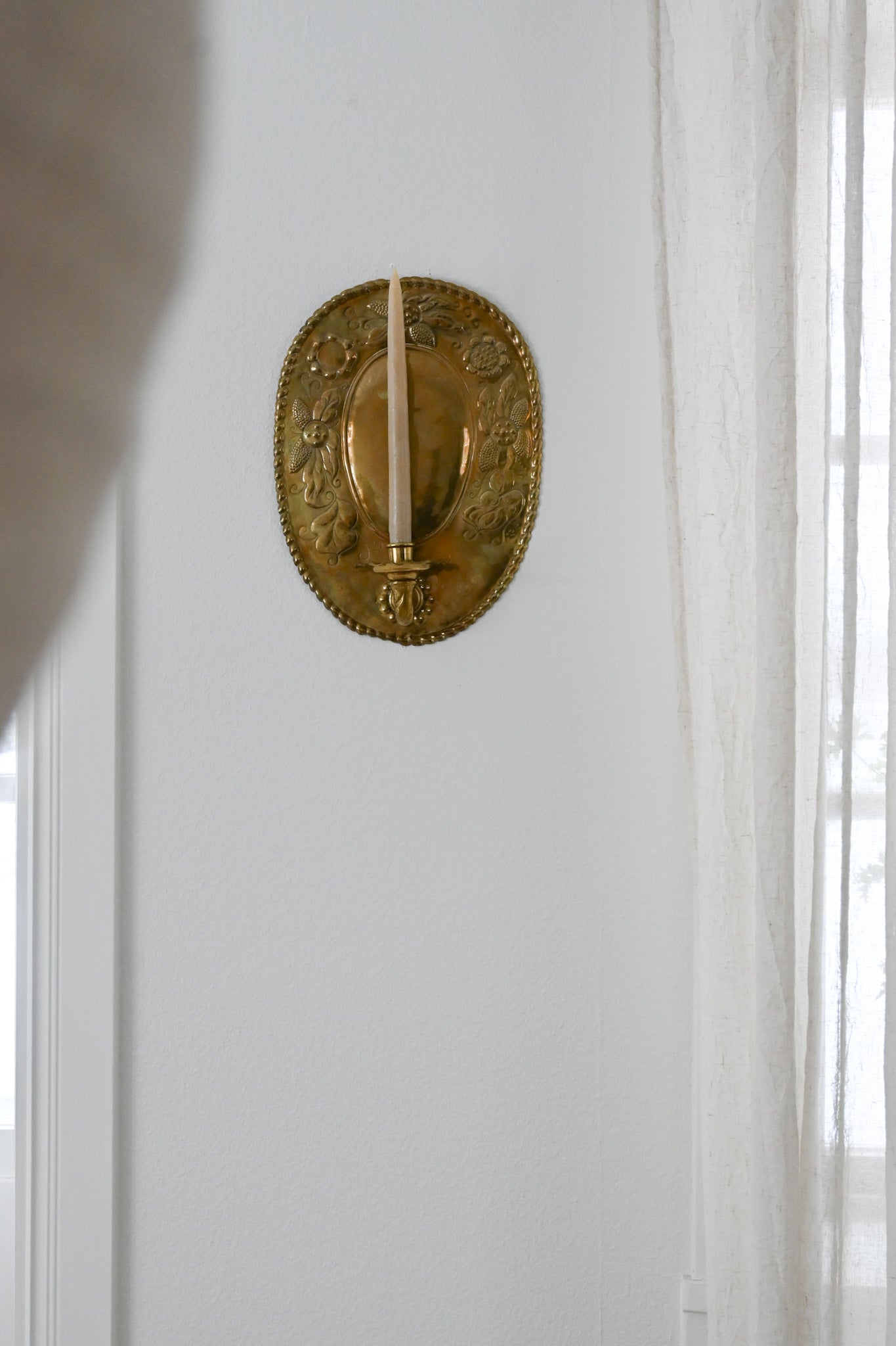 Väggljusstake Mässing