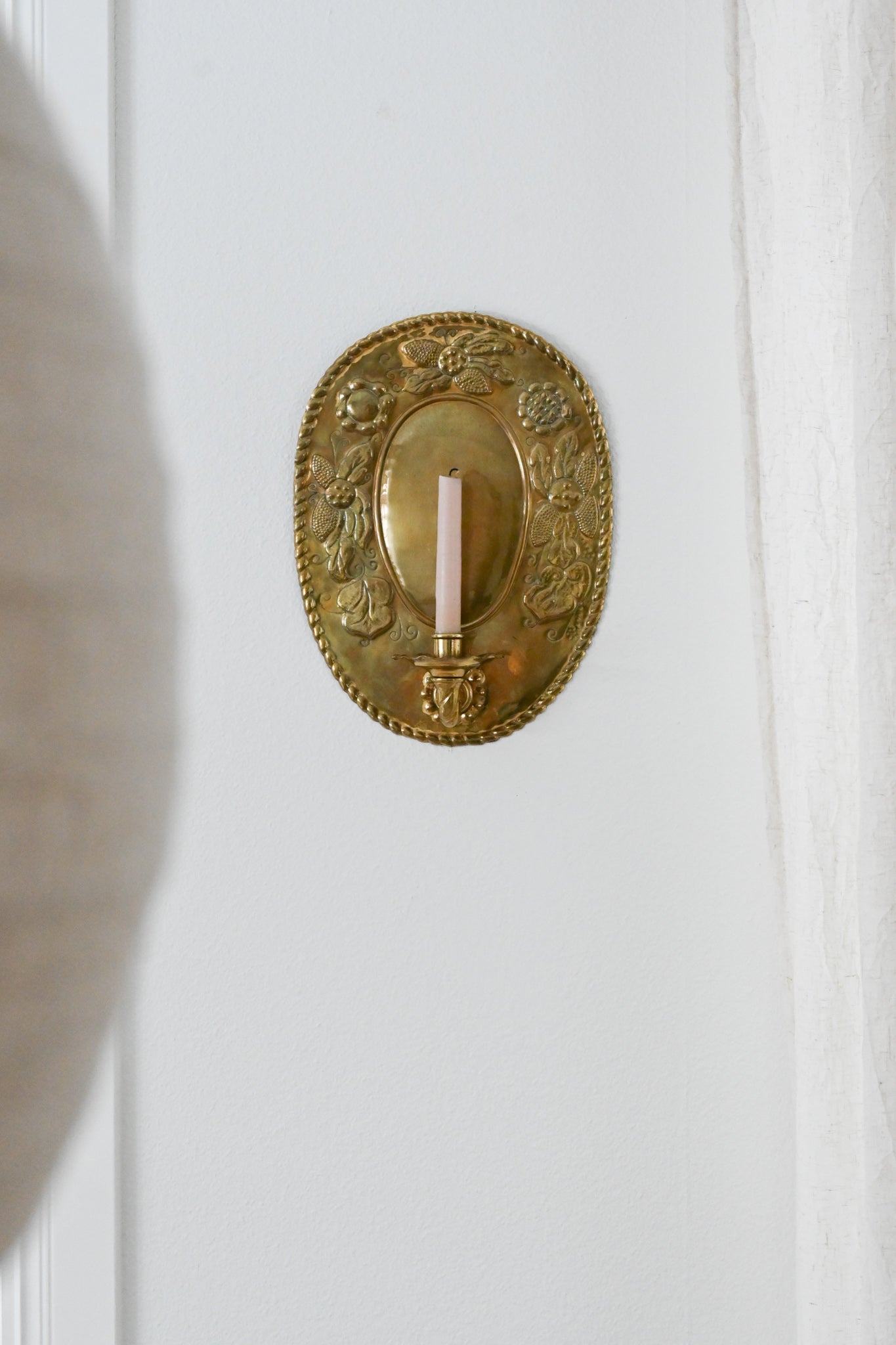 Väggljusstake Mässing