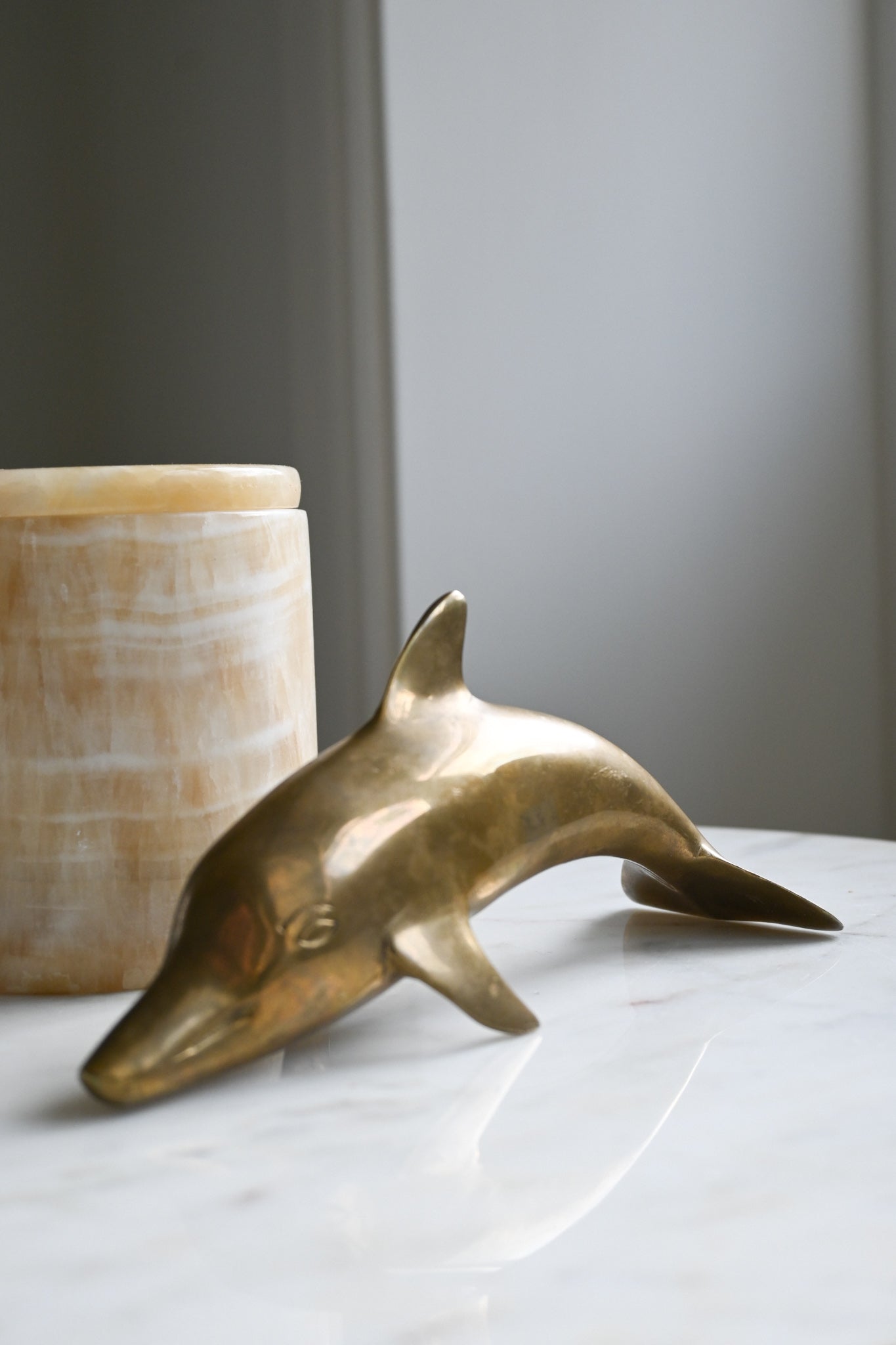 Dekoration Delfin Mässing