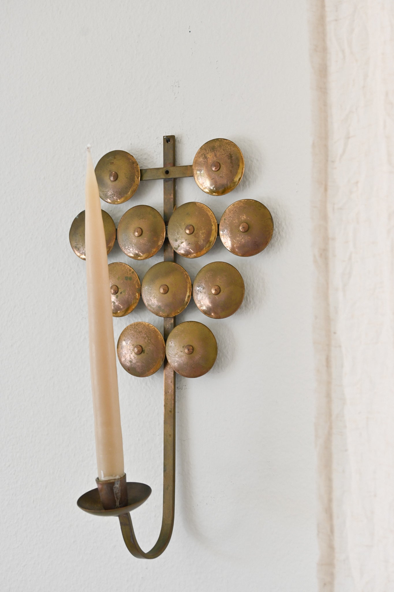 Väggljusstake Mässing