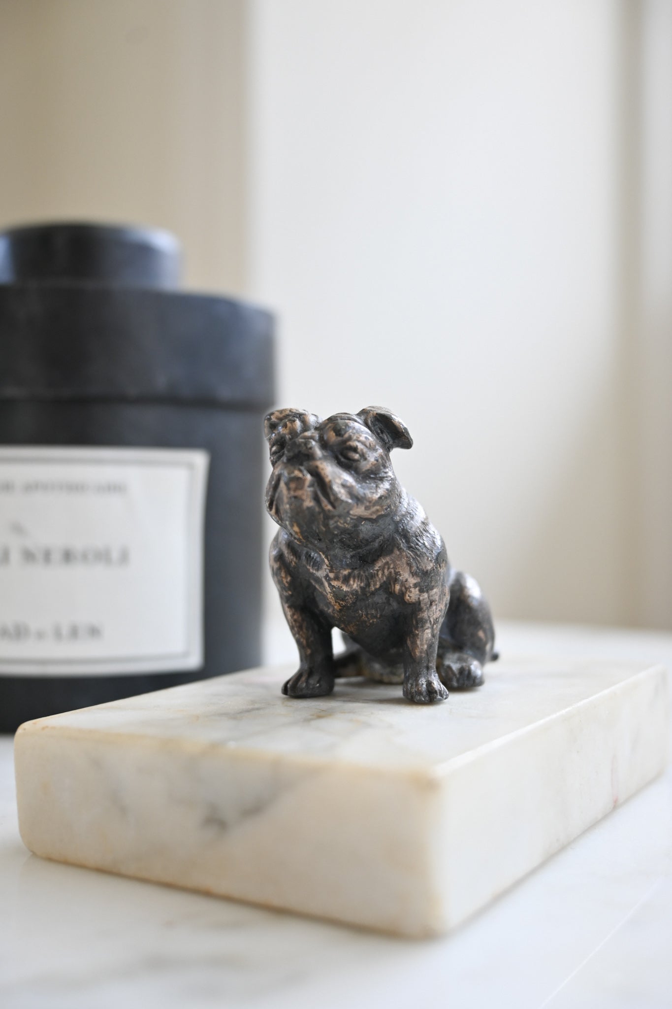 Brevpress Marmor/Brons