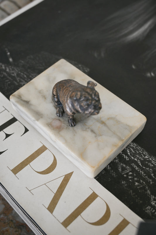 Brevpress Marmor/Brons