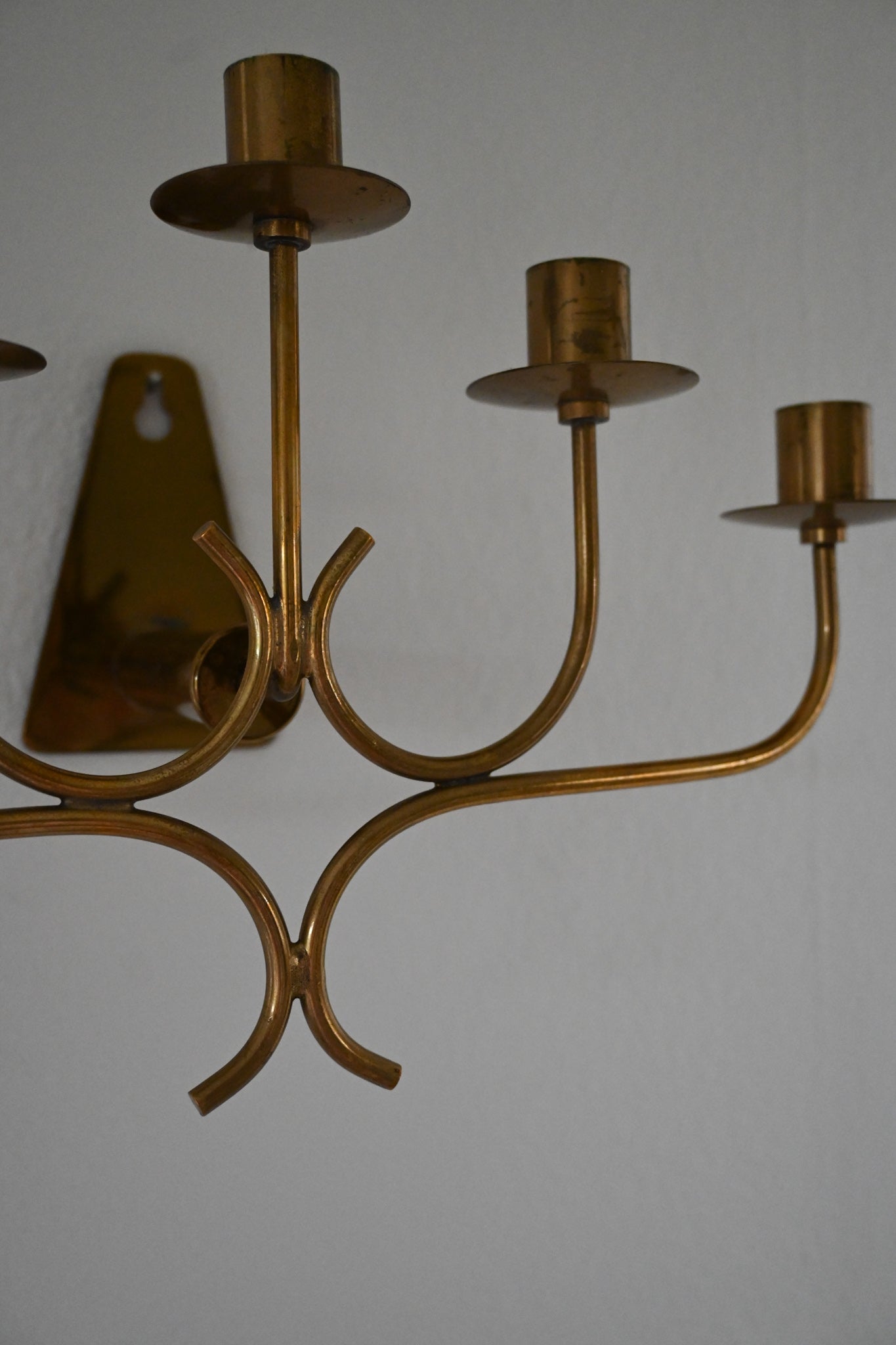 Väggkandelaber Mässing