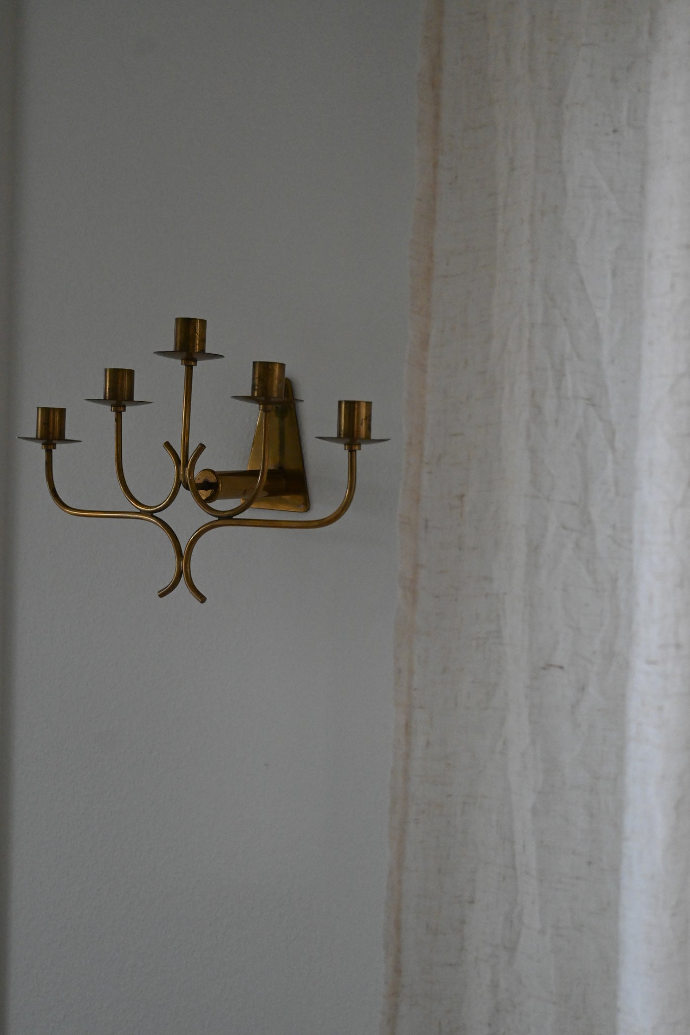 Väggkandelaber Mässing