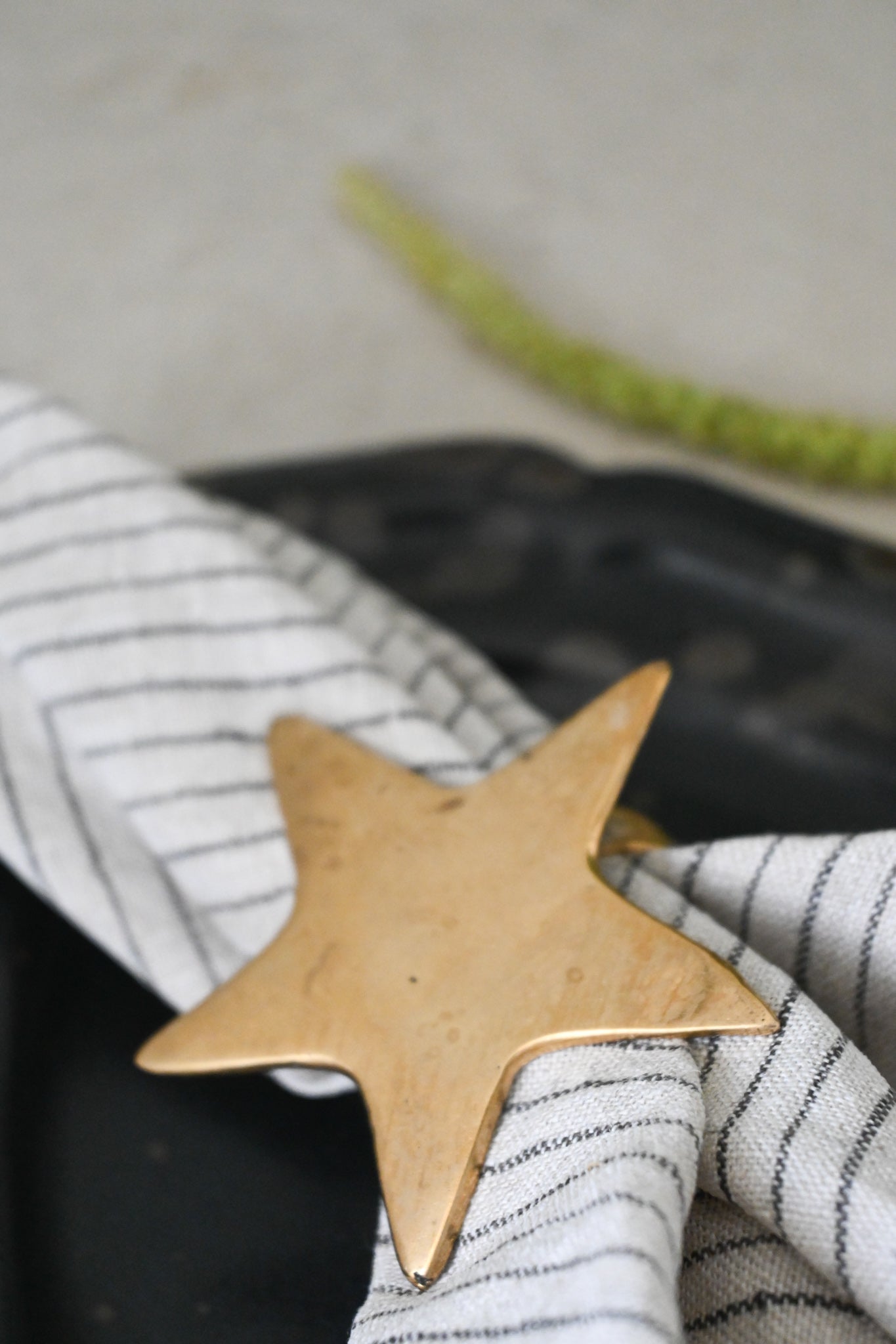 6 Servettringar Mässing