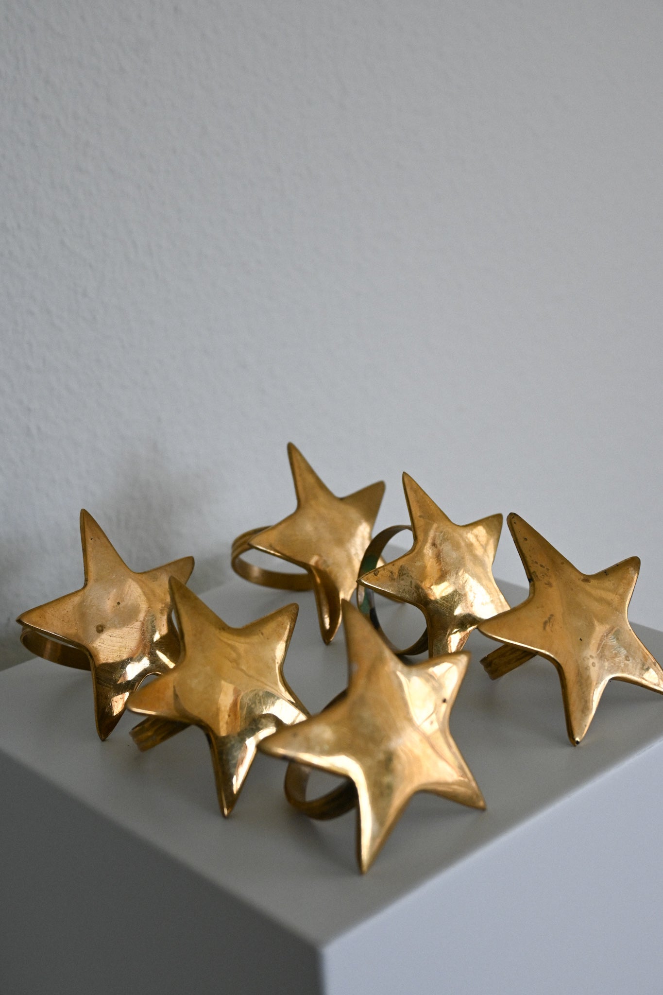 6 Servettringar Mässing