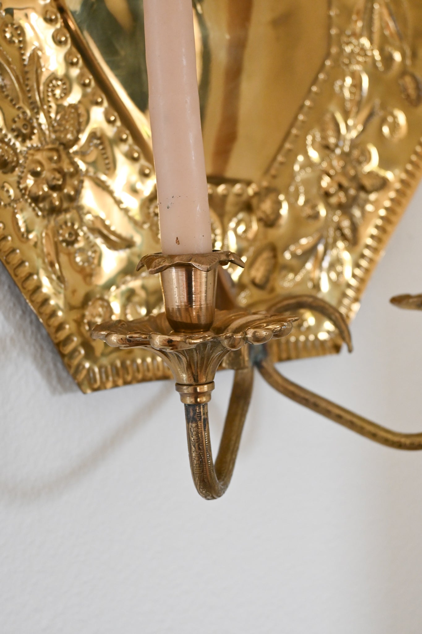 Väggljusstake Mässing