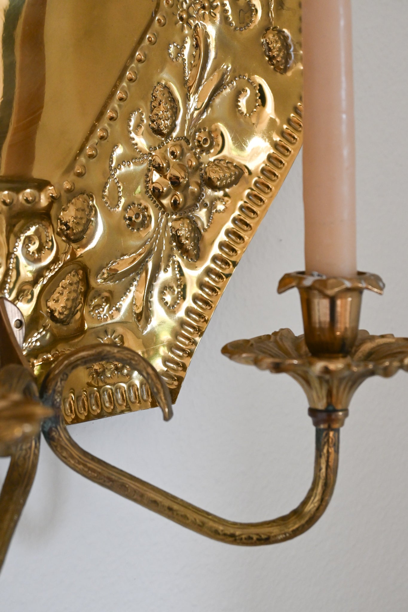 Väggljusstake Mässing