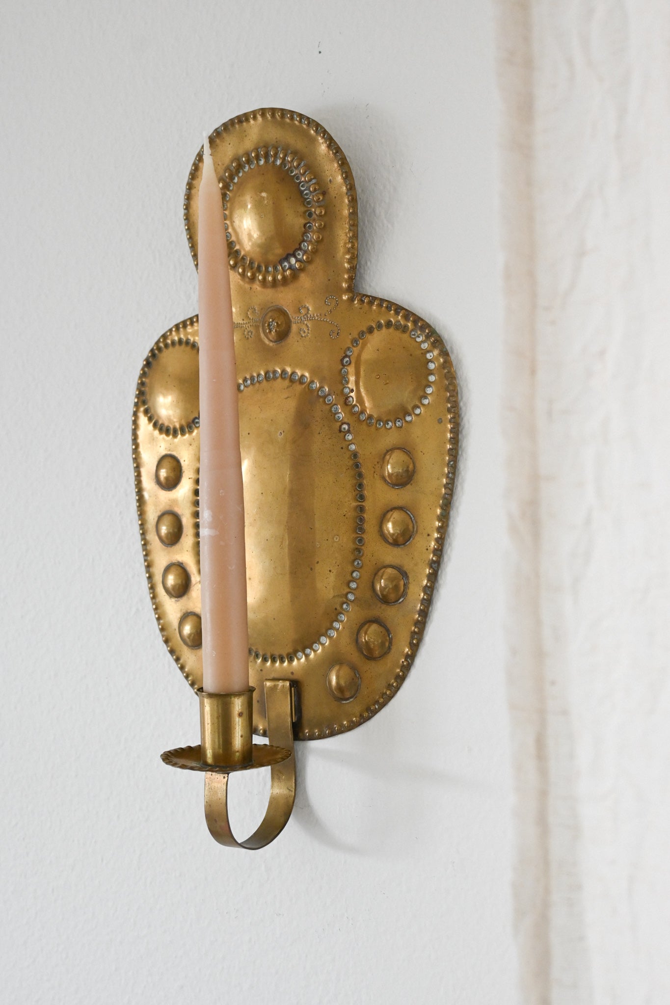 Väggljusstake Mässing