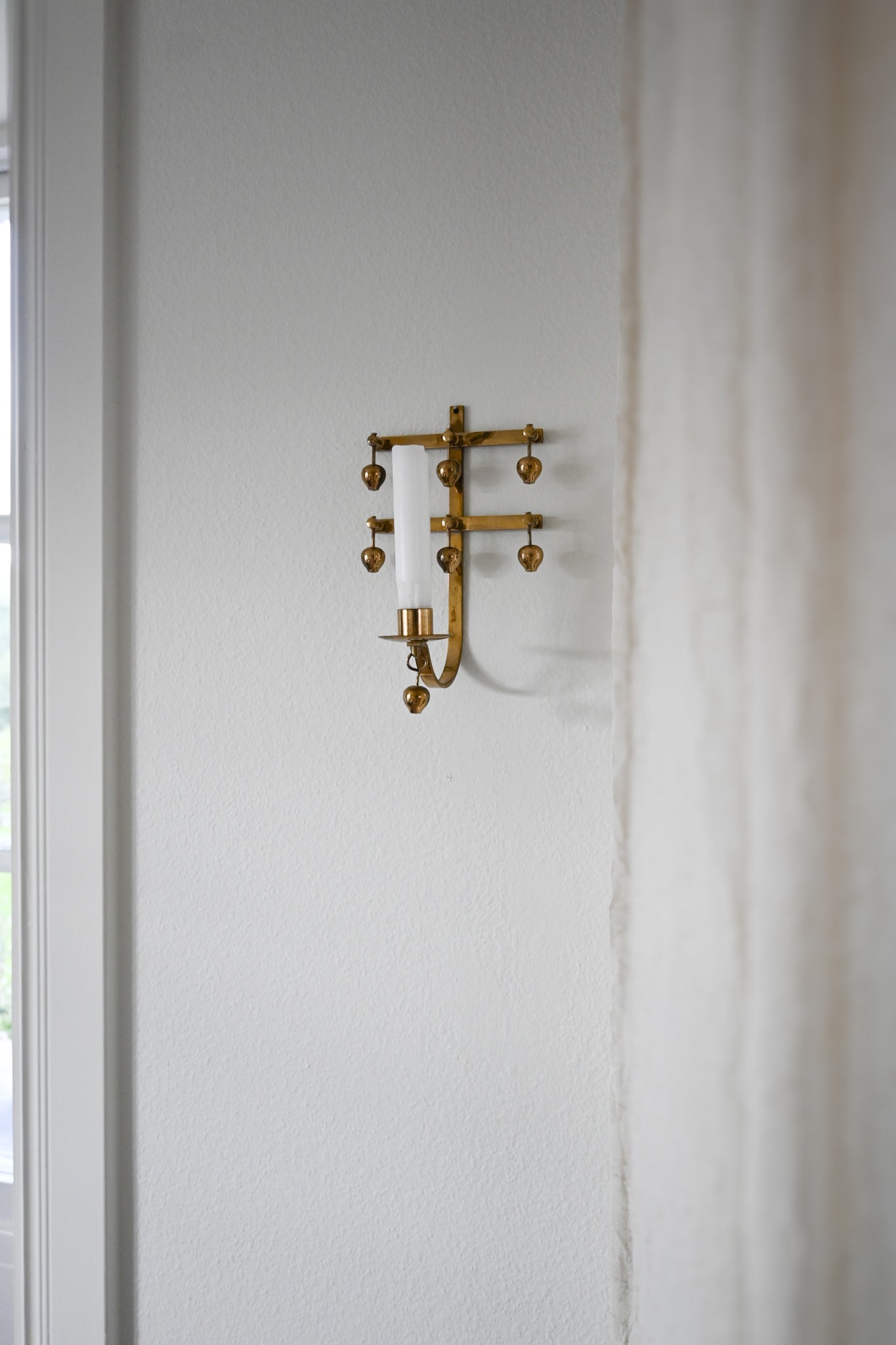 Väggljusstake Mässing