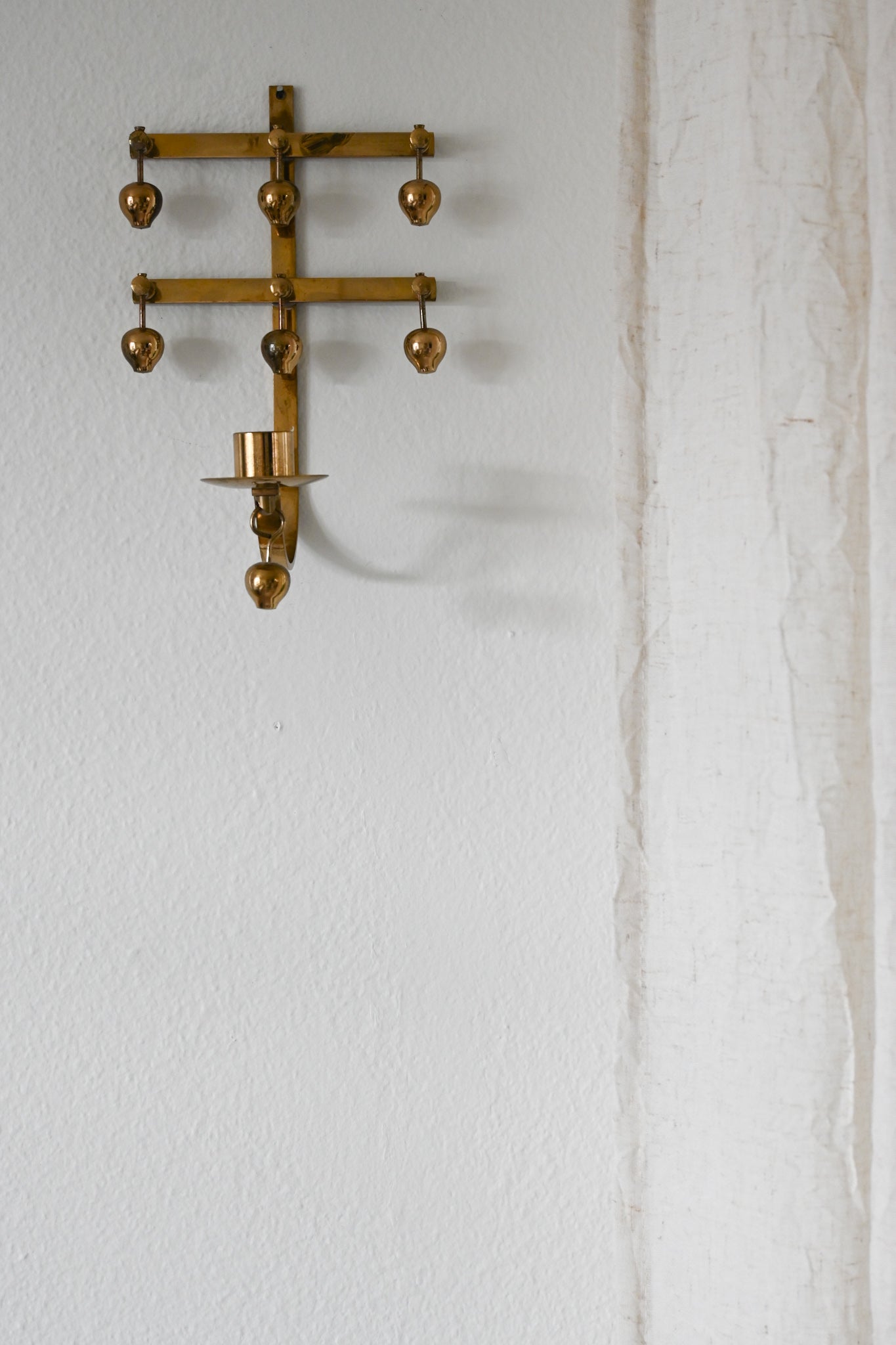 Väggljusstake Mässing