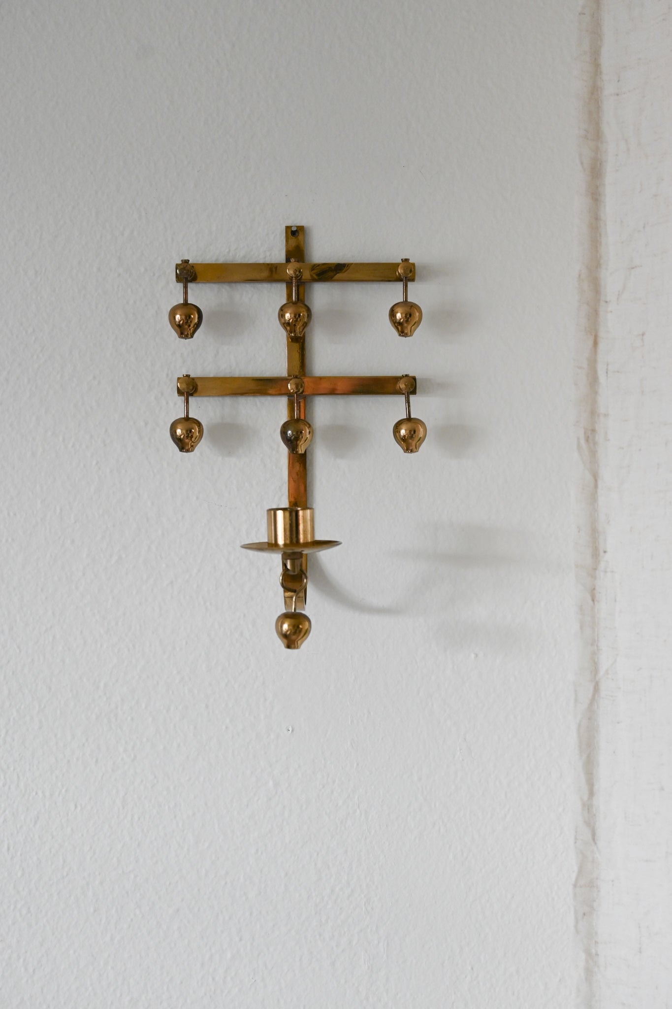 Väggljusstake Mässing