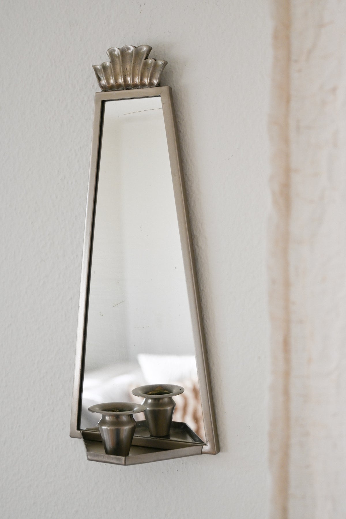 Väggljusstake Tenn/Glas