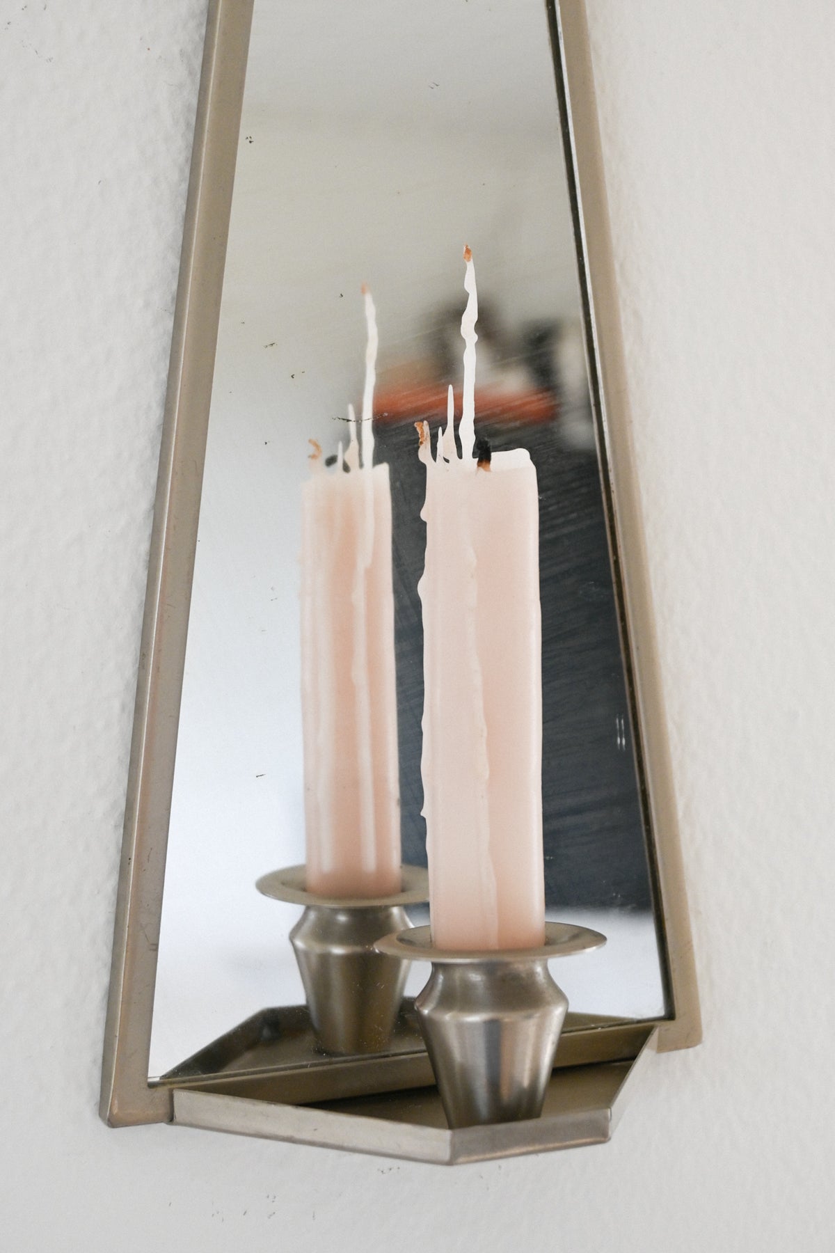 Väggljusstake Tenn/Glas