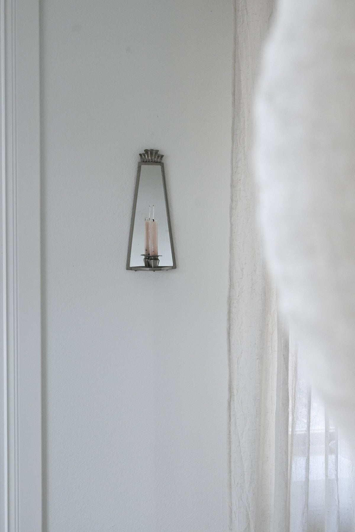 Väggljusstake Tenn/Glas