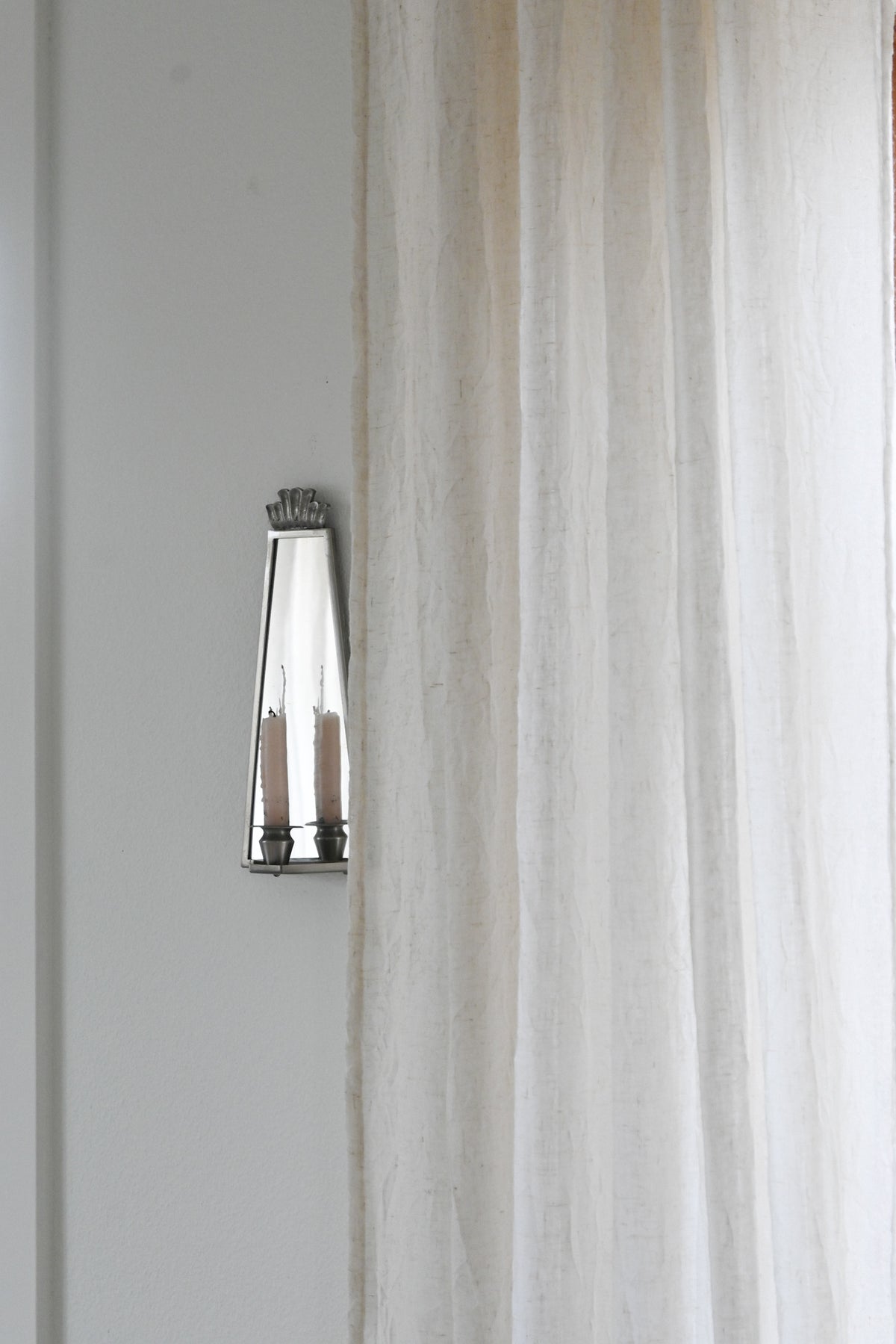 Väggljusstake Tenn/Glas