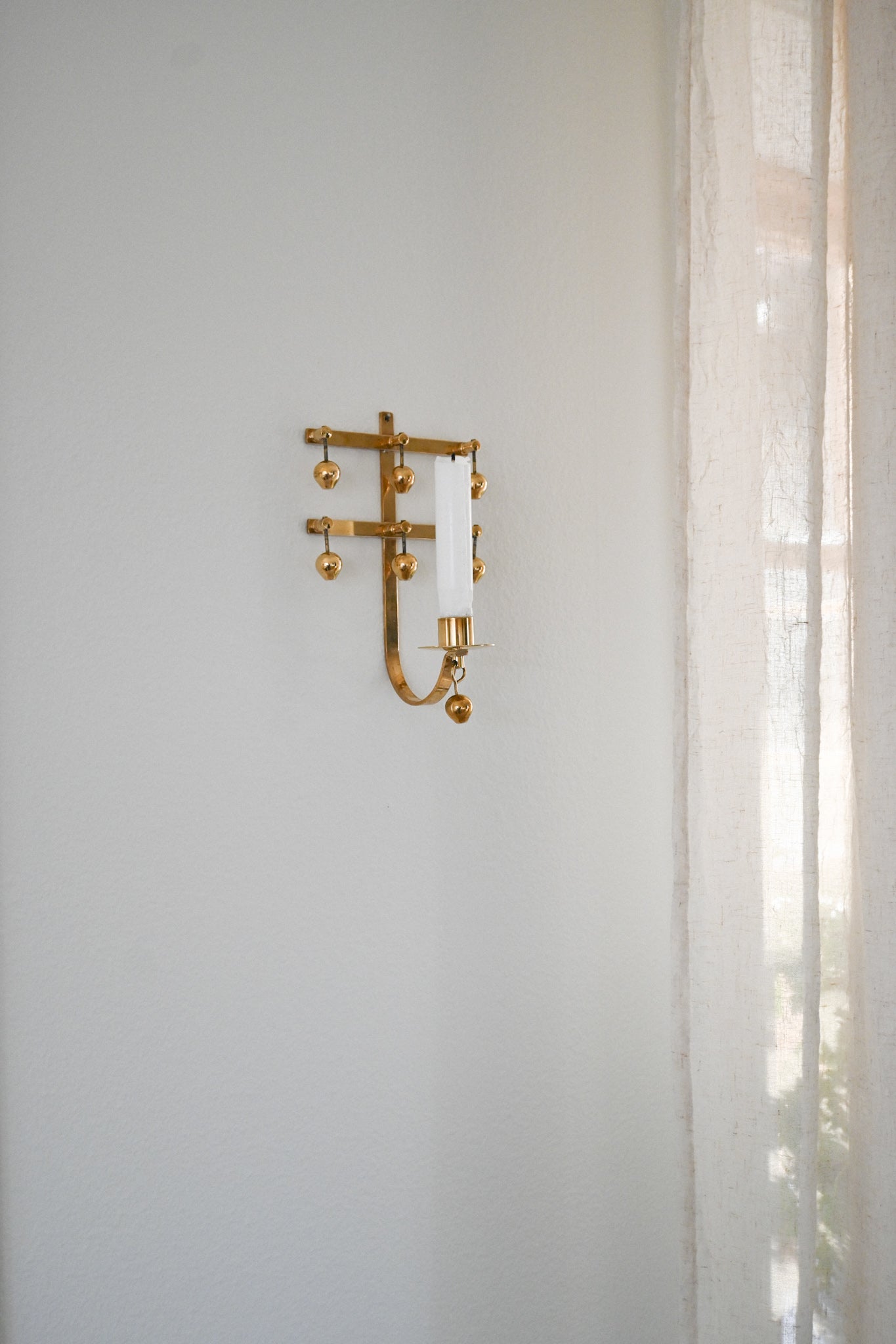 Väggljusstake Mässing