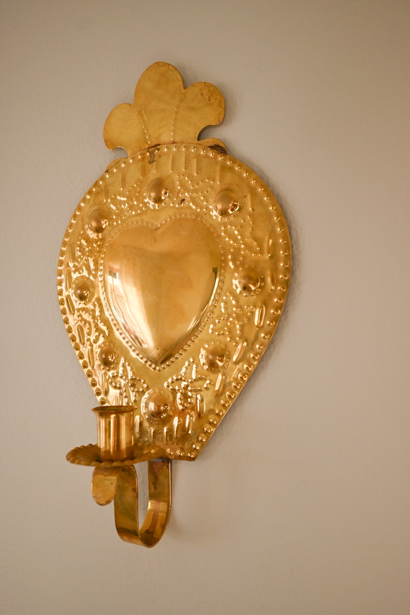 Väggljusstake Mässing