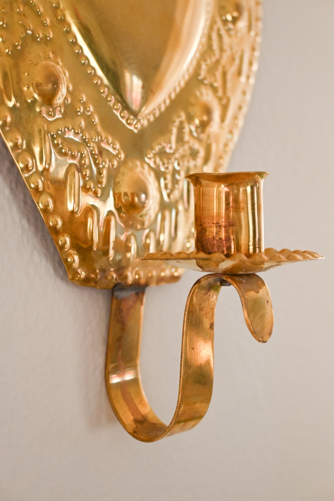 Väggljusstake Mässing