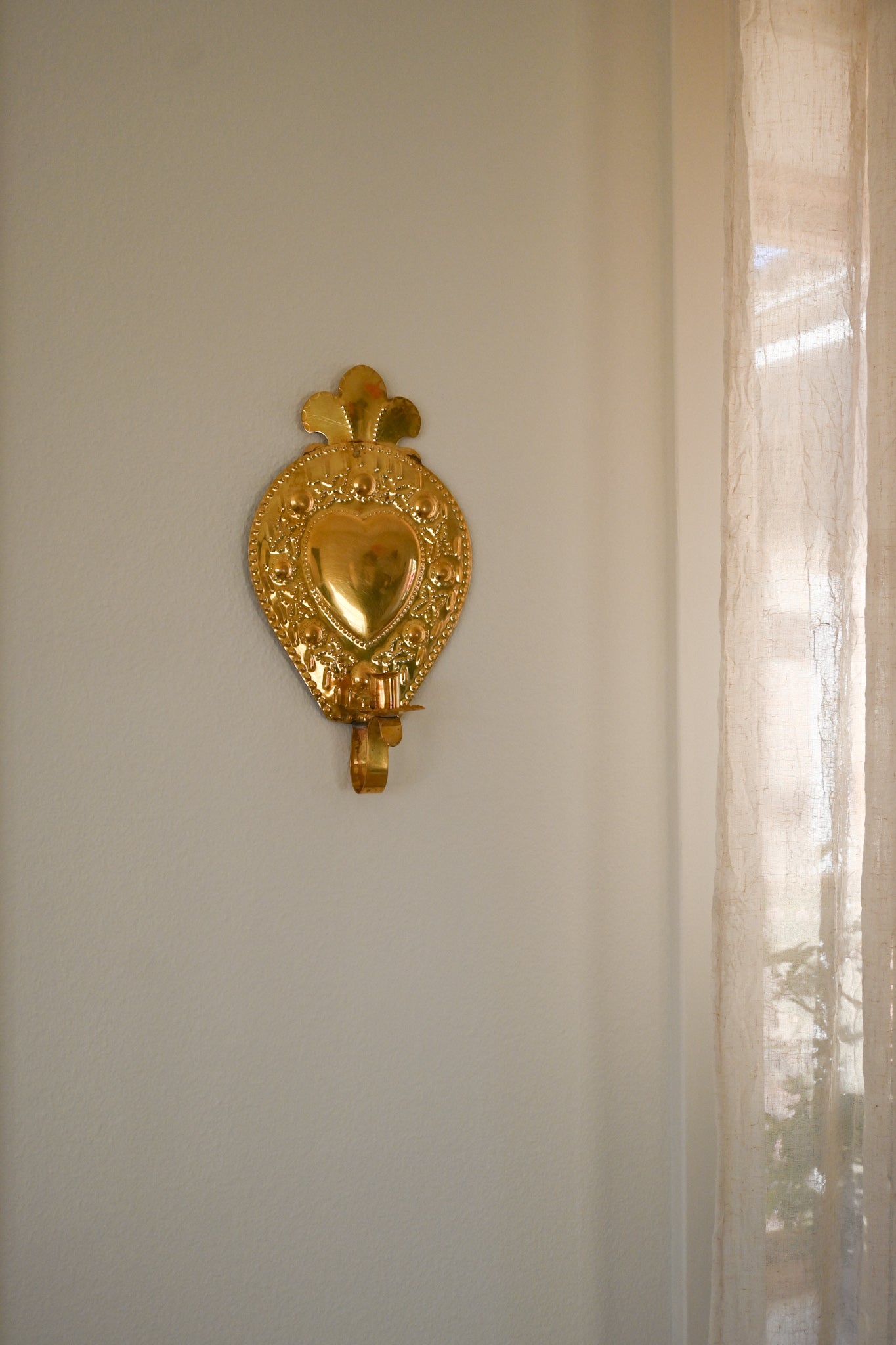 Väggljusstake Mässing