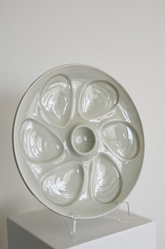 Ostrontallrik Ljusblå/grå