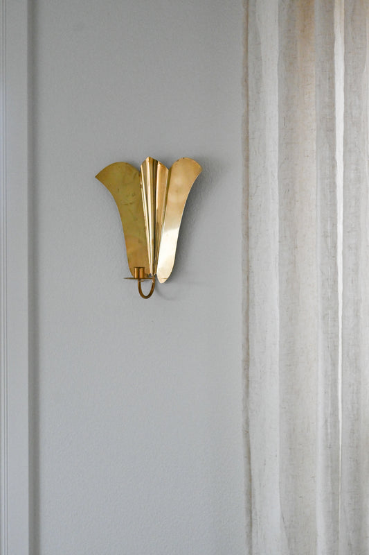 Väggljusstake Mässing