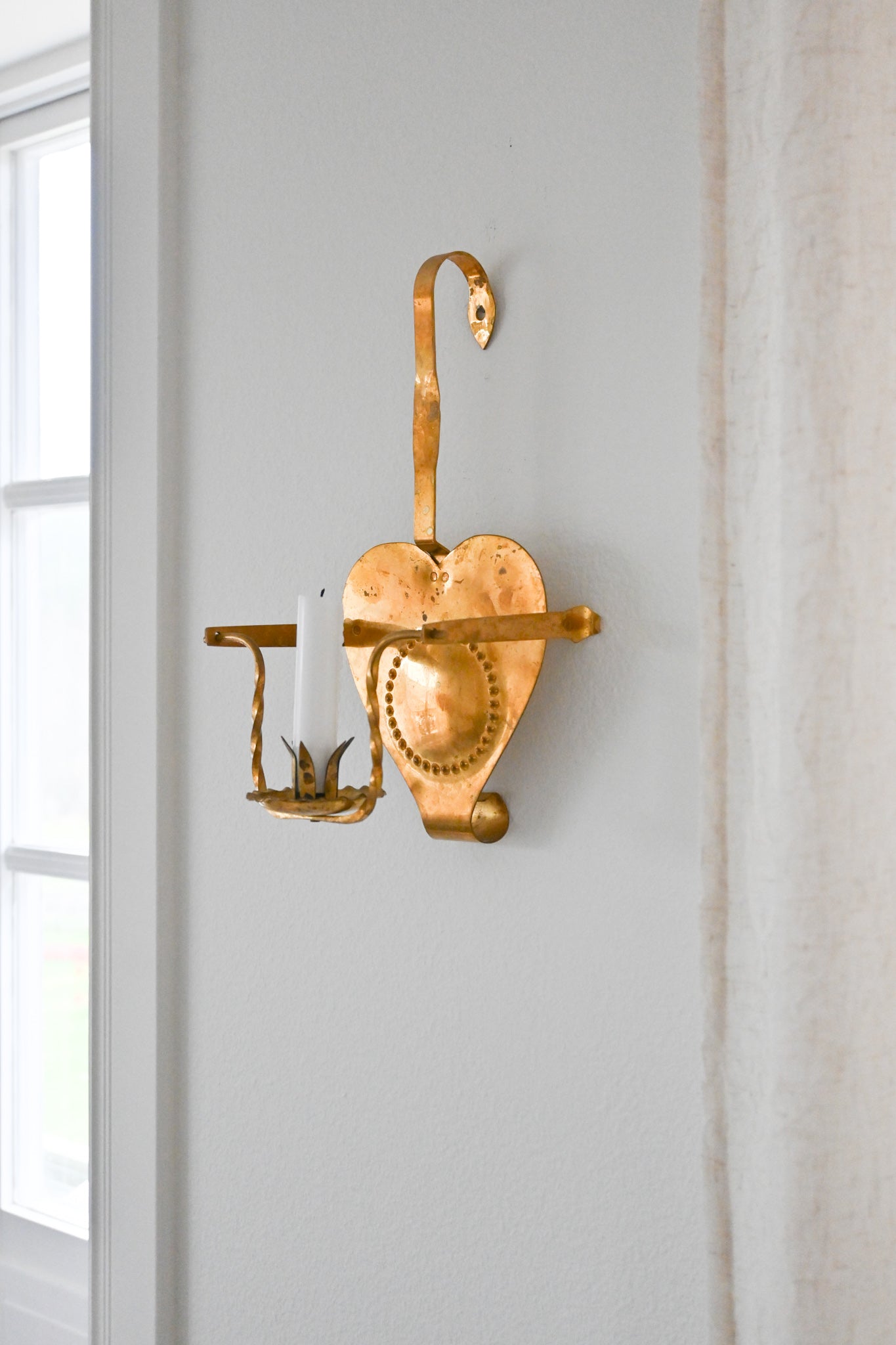 Väggljusstake Mässing