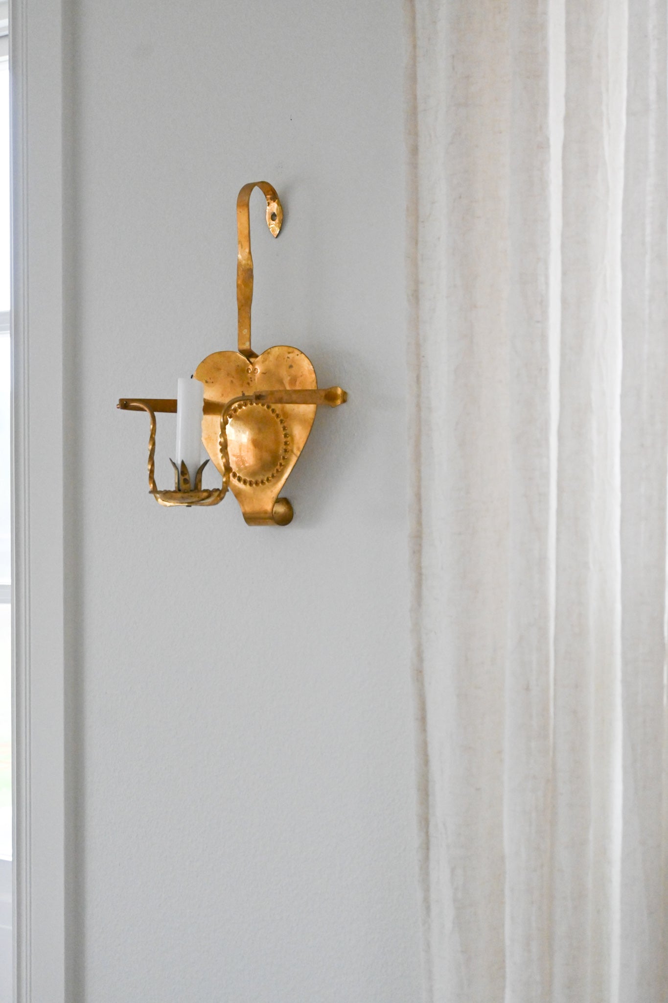 Väggljusstake Mässing