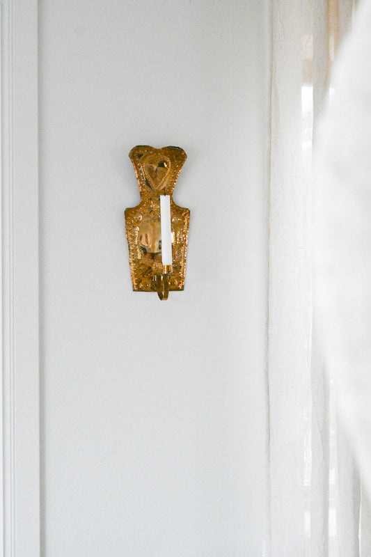 Väggljusstake Mässing