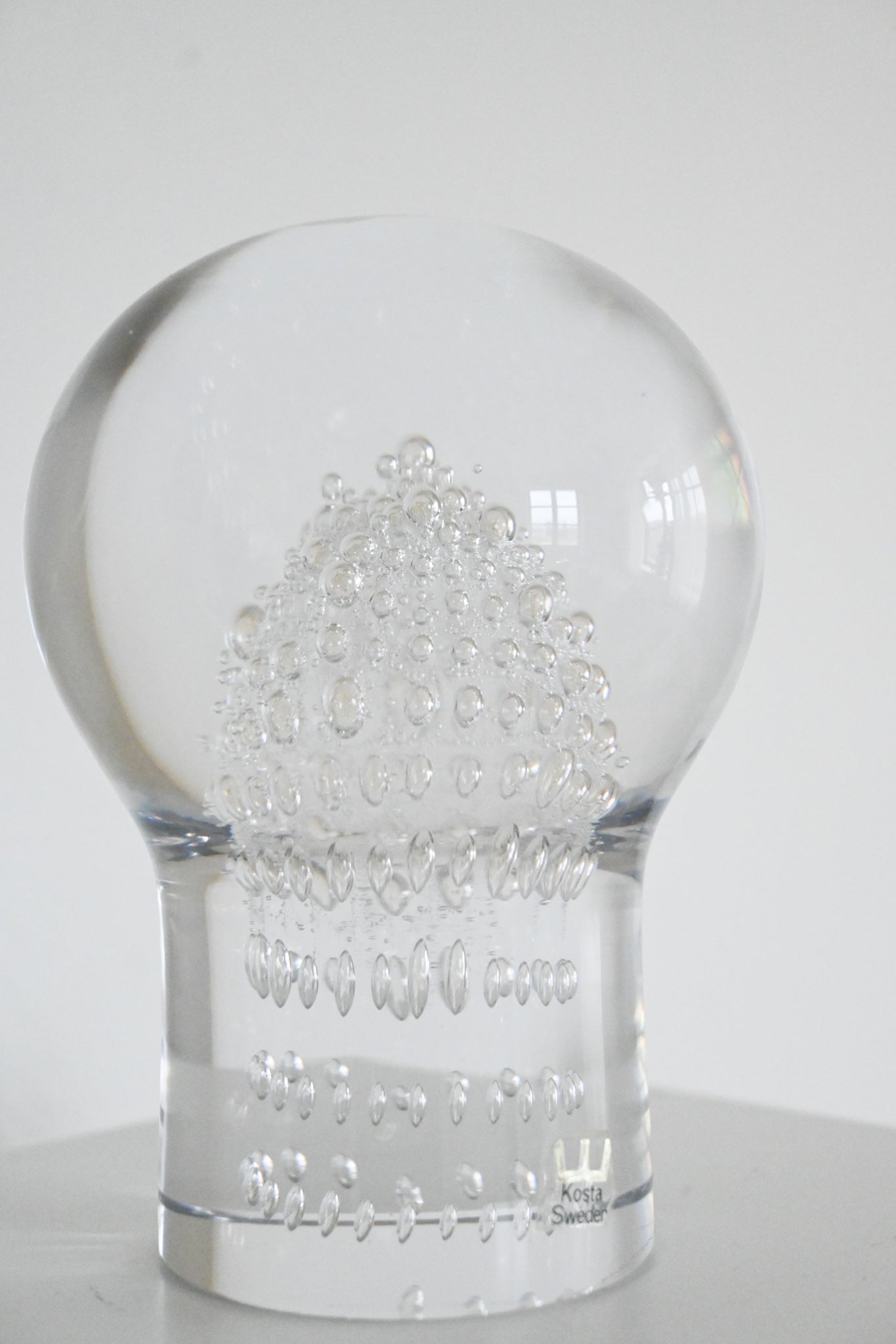 Glasskulptur/Brevpress Göran Wärff