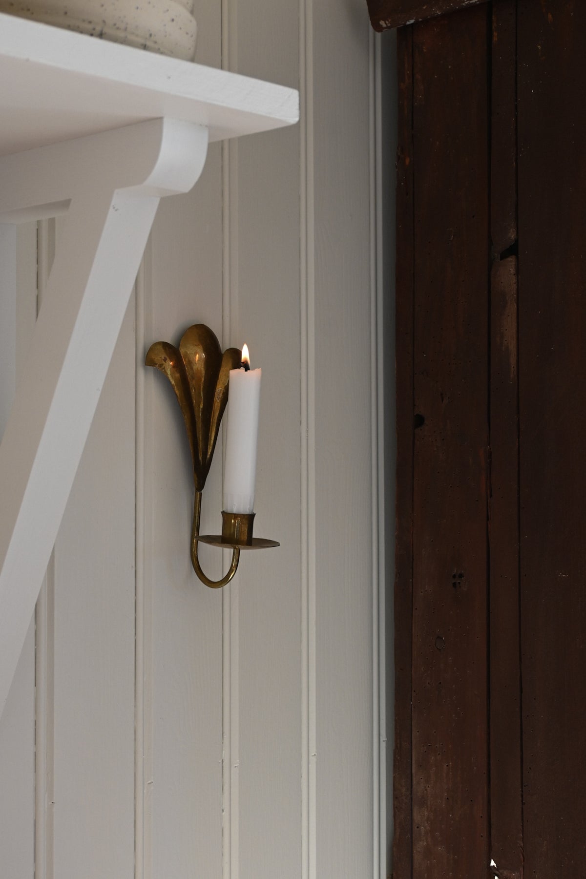 Väggljusstake Mässing