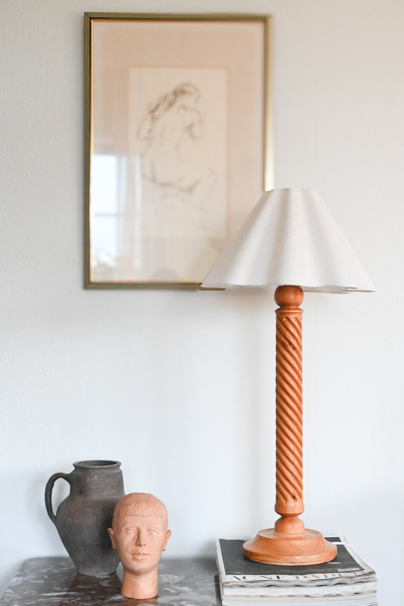 Bordslampa Trä