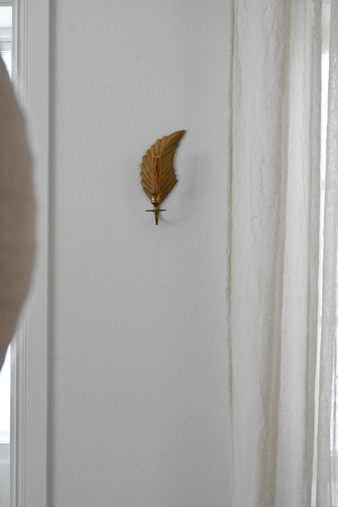 Väggljusstake Mässing