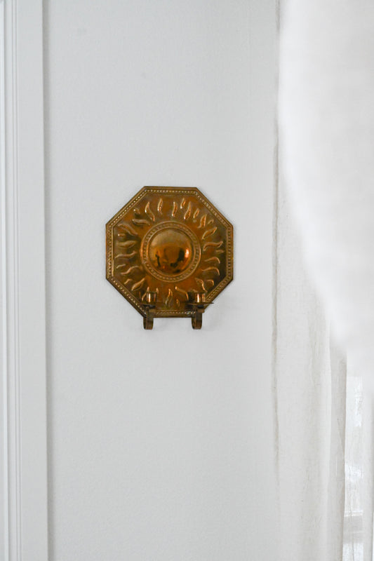 Väggljusstake Mässing